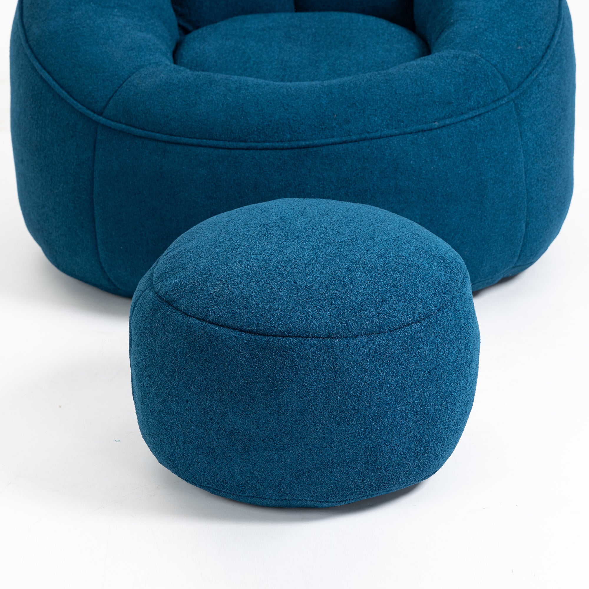 HAOYYE Bedding Bean Bag Sofa Chair High Pressure Foam Bean Bag Chair Adult Material with Padded Foam Padding Compressed Bean Bag With Footrest Sturdy Space-Saving Heavy Duty Modern Design Adults