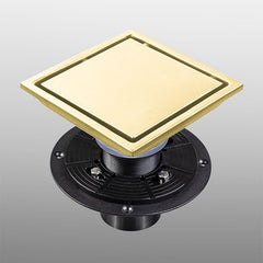 HAOYYE 6 Inch Square Shower Floor Drain Sturdy Space-Saving Heavy Duty Modern Design Adults Dorm Room Easy Assembly Bedroom Furniture