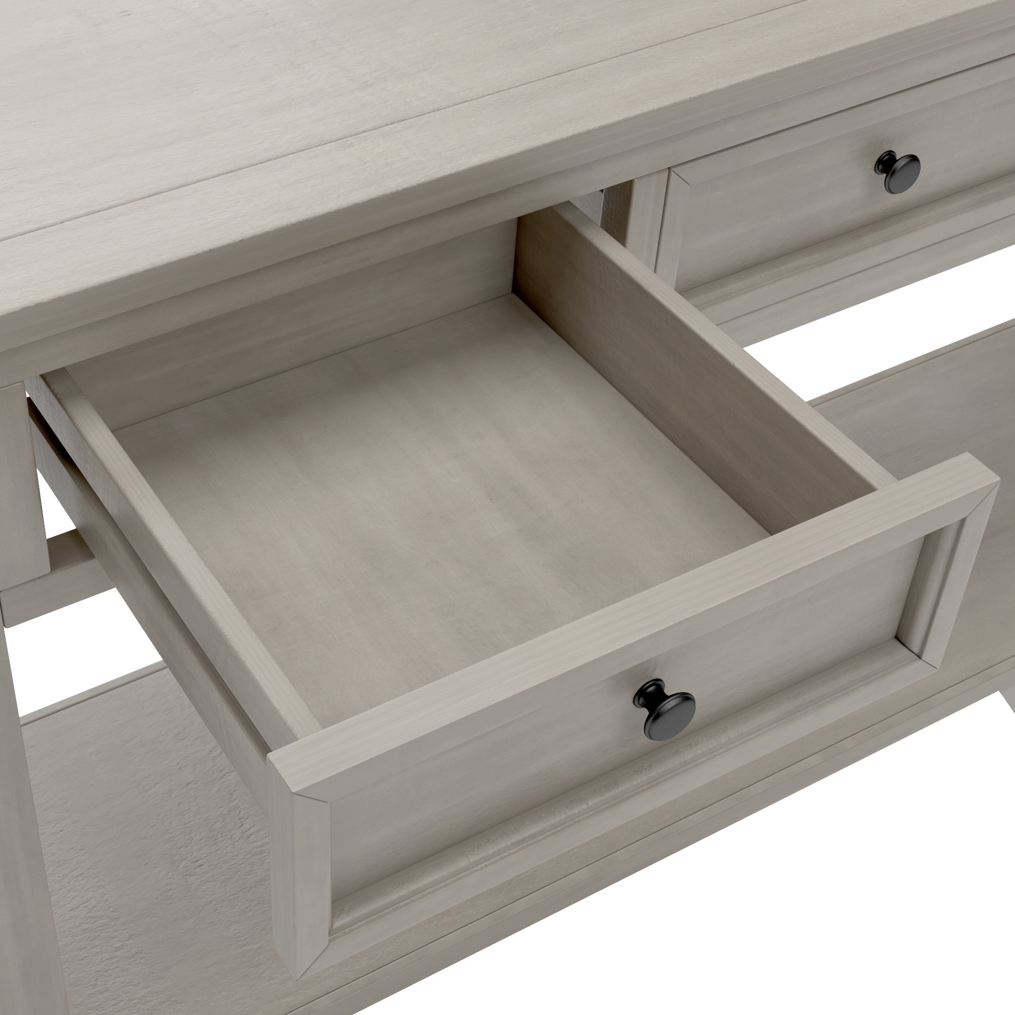 HAOYYE Console Table with Storage Drawers and Bottom Shelf for Entryway or Hallway, Gray Wash, Sturdy Space-Saving Design, Heavy Duty Construction, Easy Assembly, Durable and Stylish Home Furniture