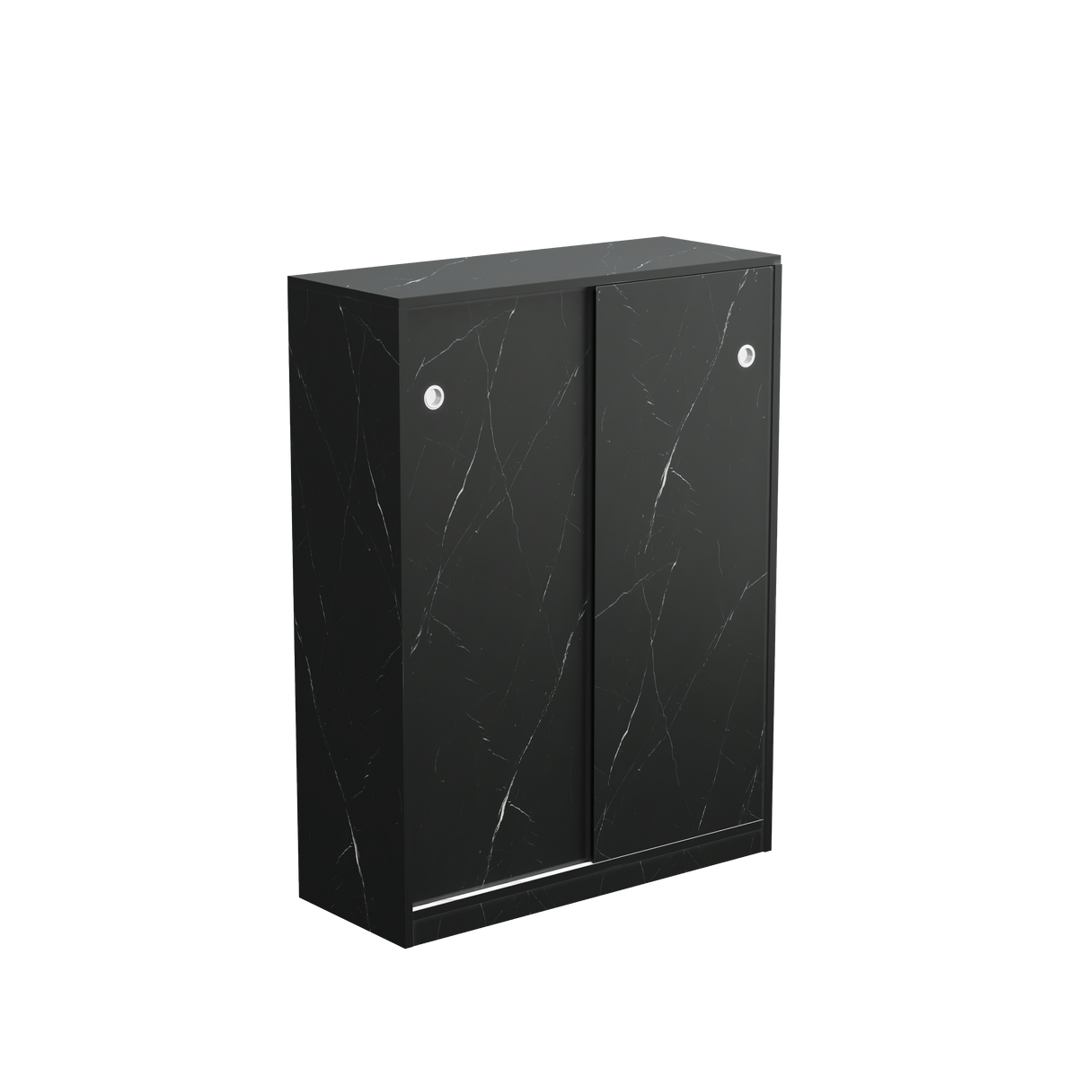HAOYYE Marble black shoe cabient with sliding door have 6 layers can storage at least30 pairs shoes Sturdy Space-Saving Heavy Duty Modern Design Adults Dorm Room Easy Assembly Bedroom Furniture