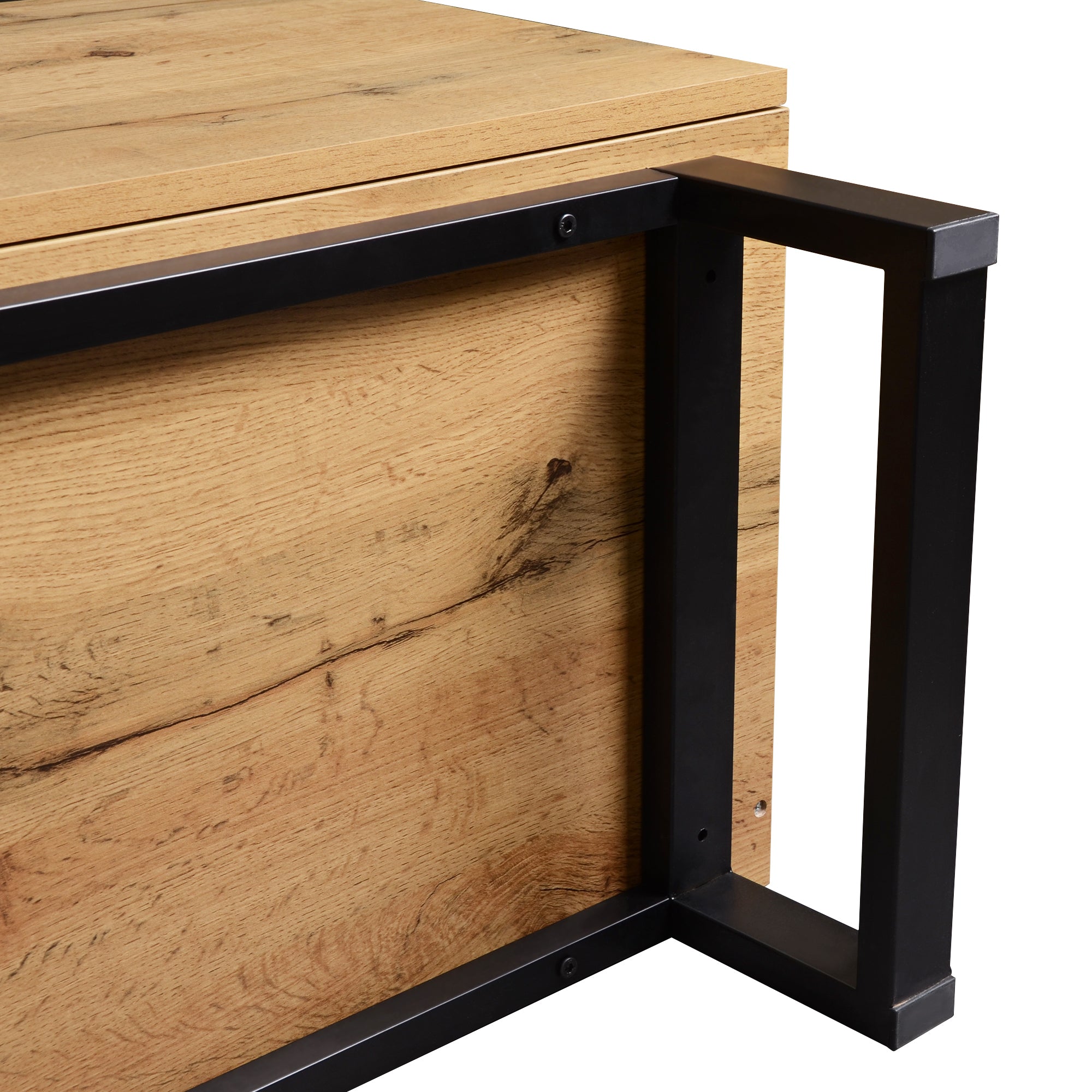 HAOYYE Modern TV Stand with 3 Cabinets and Open Shelves, Color-Matched Media Console Table for TVs up to 80 Inches, Entertainment Center with Drop Down Door for Living Room, Bedroom, and Home Theatre, Sturdy, Space-Saving Heavy Duty Design