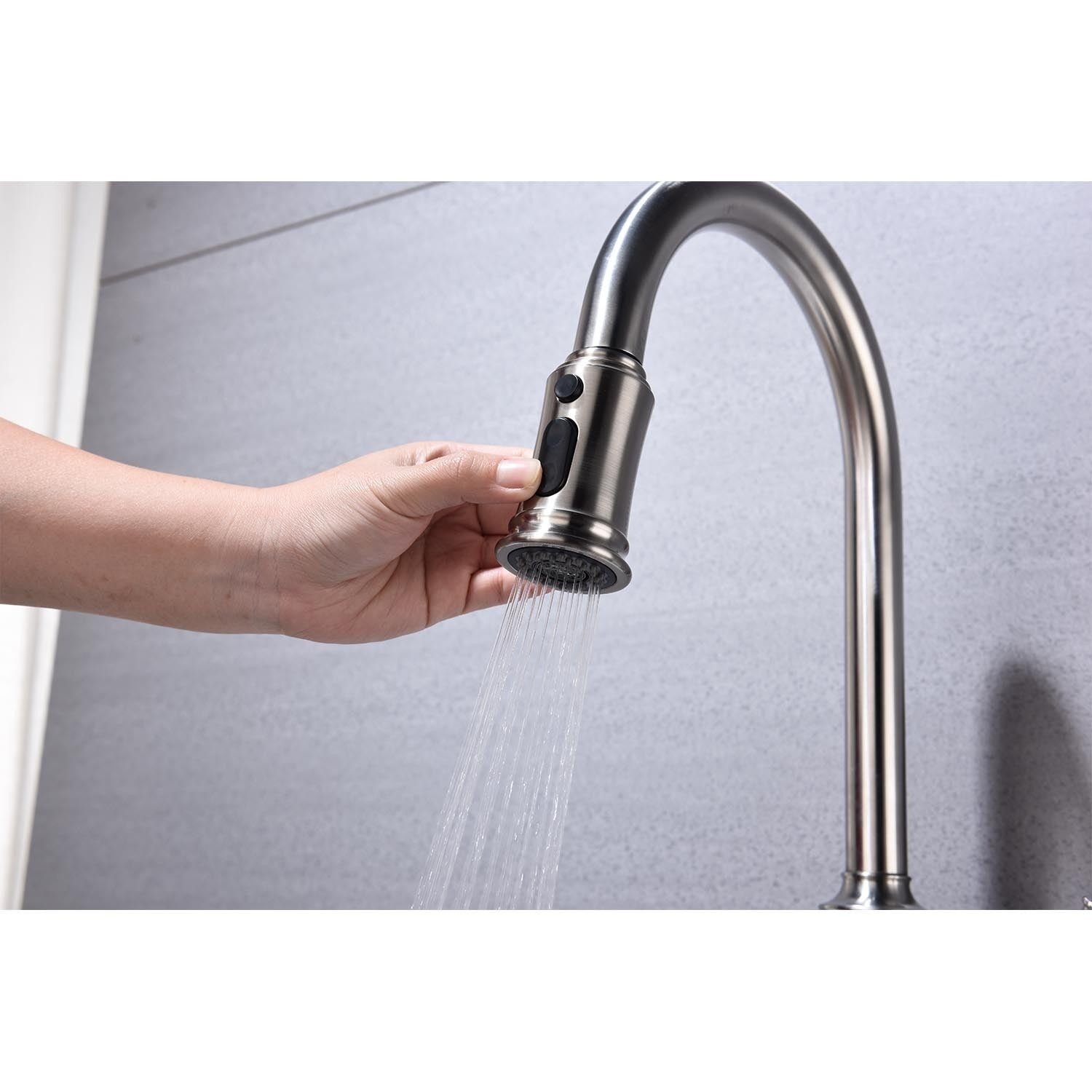 HAOYYE Kitchen Faucet with Pull Down Sprayer Sturdy Space-Saving Heavy Duty Modern Design Adults Dorm Room Easy Assembly Bedroom Furniture