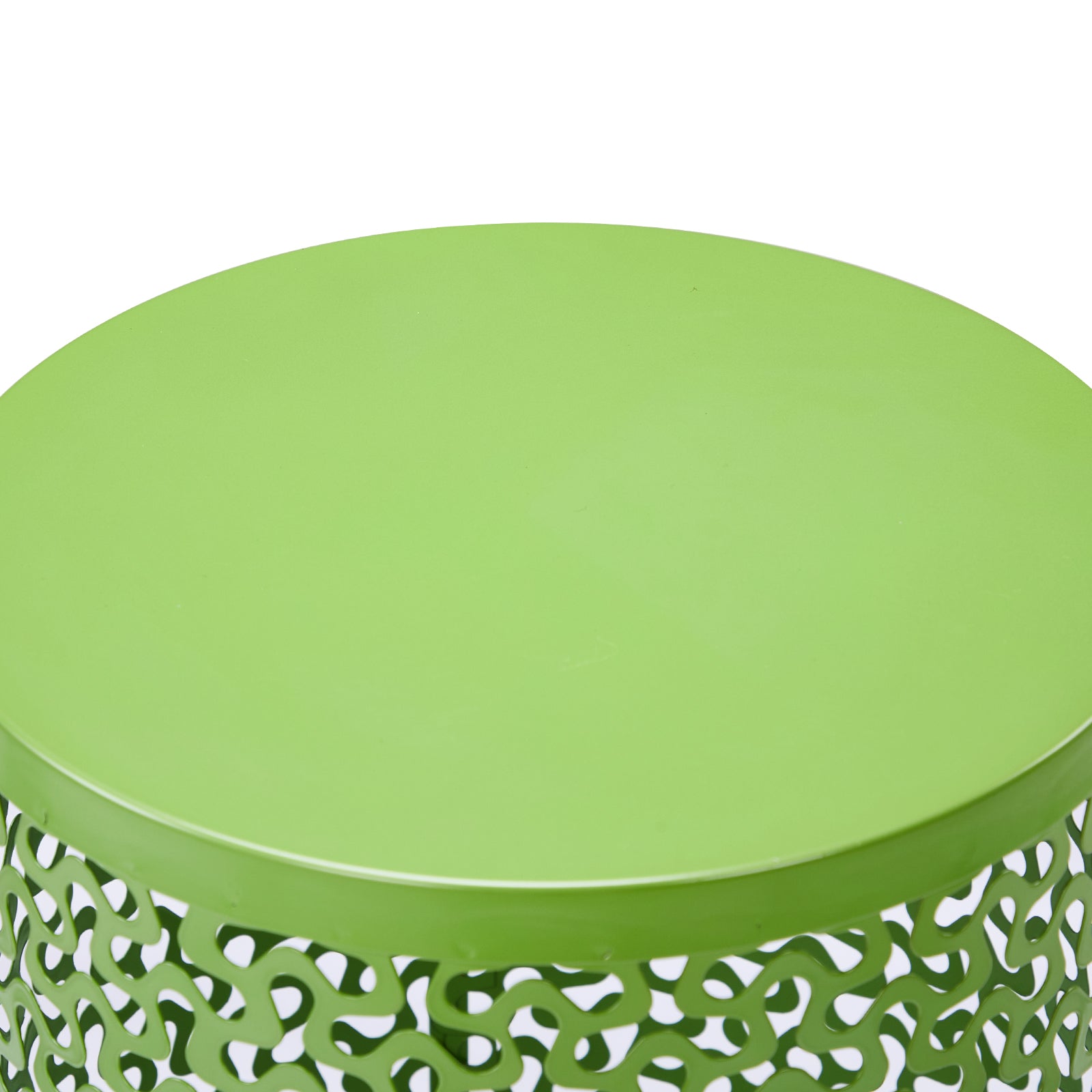 HAOYYE Outdoor Nesting Side Table Set of 3, Round Metal Frame Patio Accent Tables for Indoor and Outdoor Use, Rust-Resistant End Tables with Elegant Cutout Design, Lightweight and Portable for Balcony, Garden, Living Room