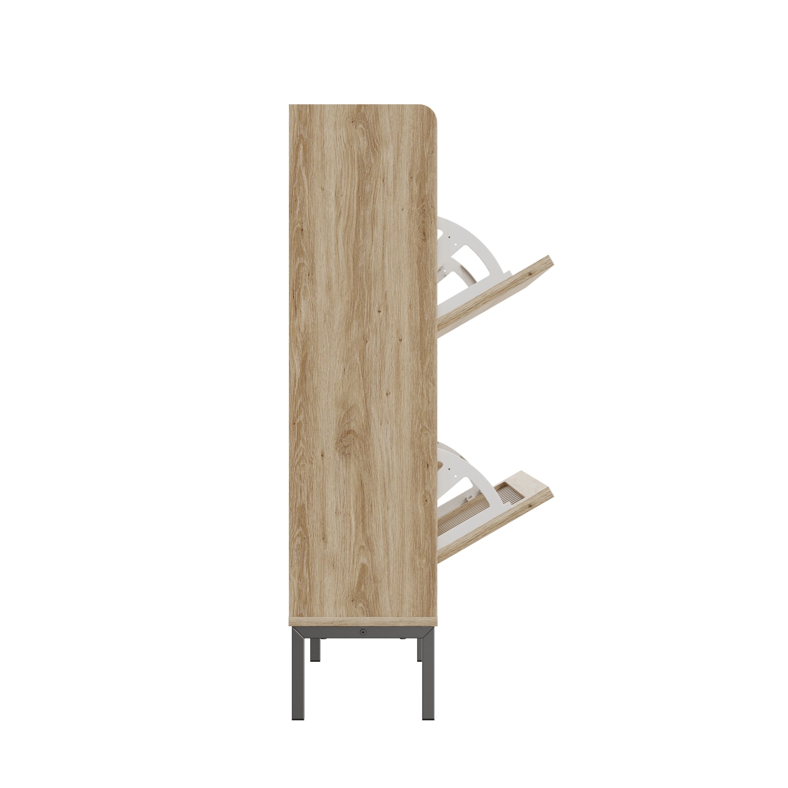 HAOYYE 2 Flip Shoe Cabinet,Multi-layer shoe rack,Modern Minimalist,storage cabinet, for entryway Sturdy Space-Saving Heavy Duty Modern Design Adults Dorm Room Easy Assembly Bedroom Furniture
