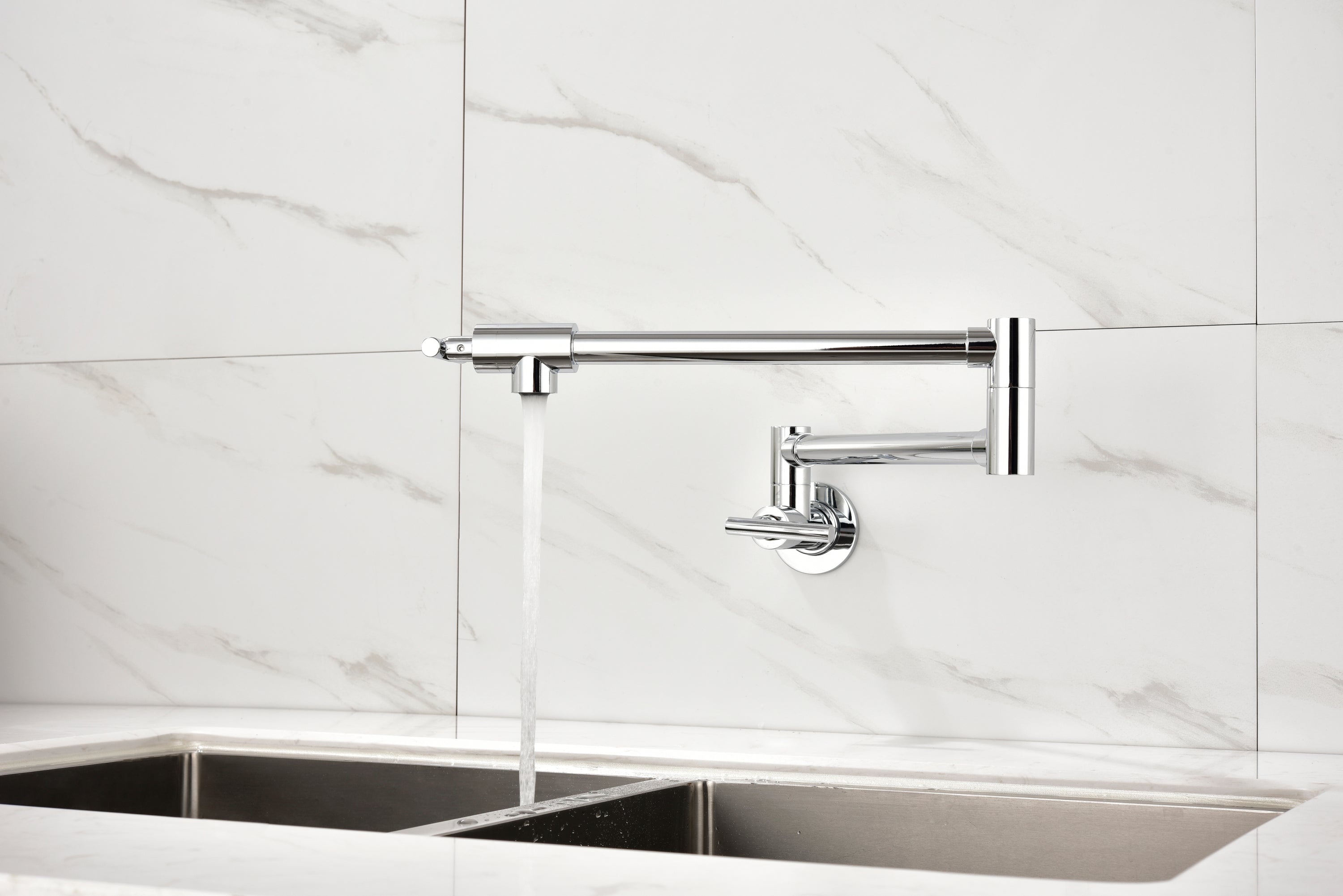 HAOYYE Pot Filler Faucet Wall Mount Sturdy Space-Saving Heavy Duty Modern Design Adults Dorm Room Easy Assembly Bedroom Furniture