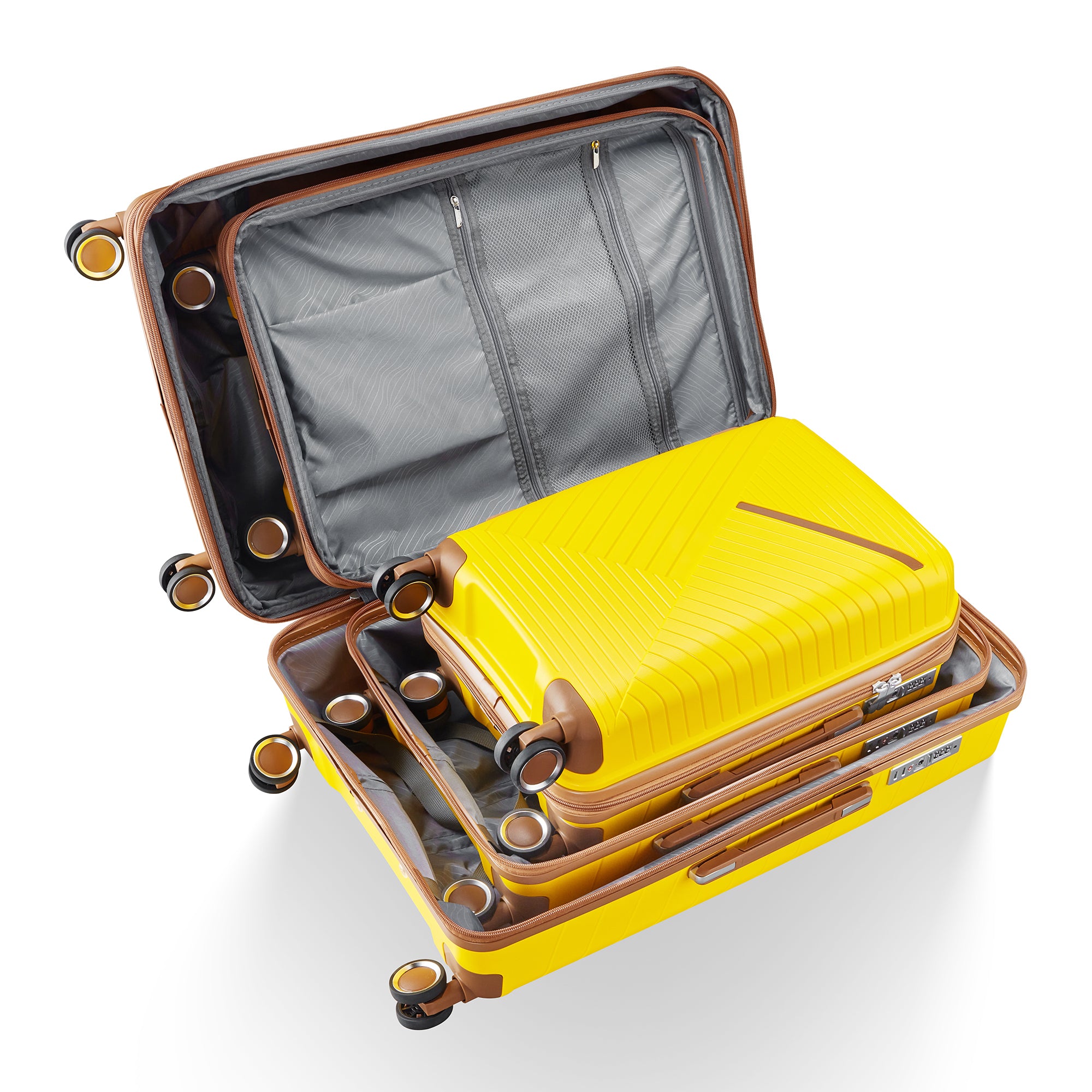 HAOYYE Luggage Sets 4 Piece(14/20/24/28), Expandable Lightweight Suitcase with 4 Double 360 Degrees Mute Spinner Wheels PP Materials Durable TSA Lock Travel Luggage Sturdy Space-Saving Heavy Duty Adults