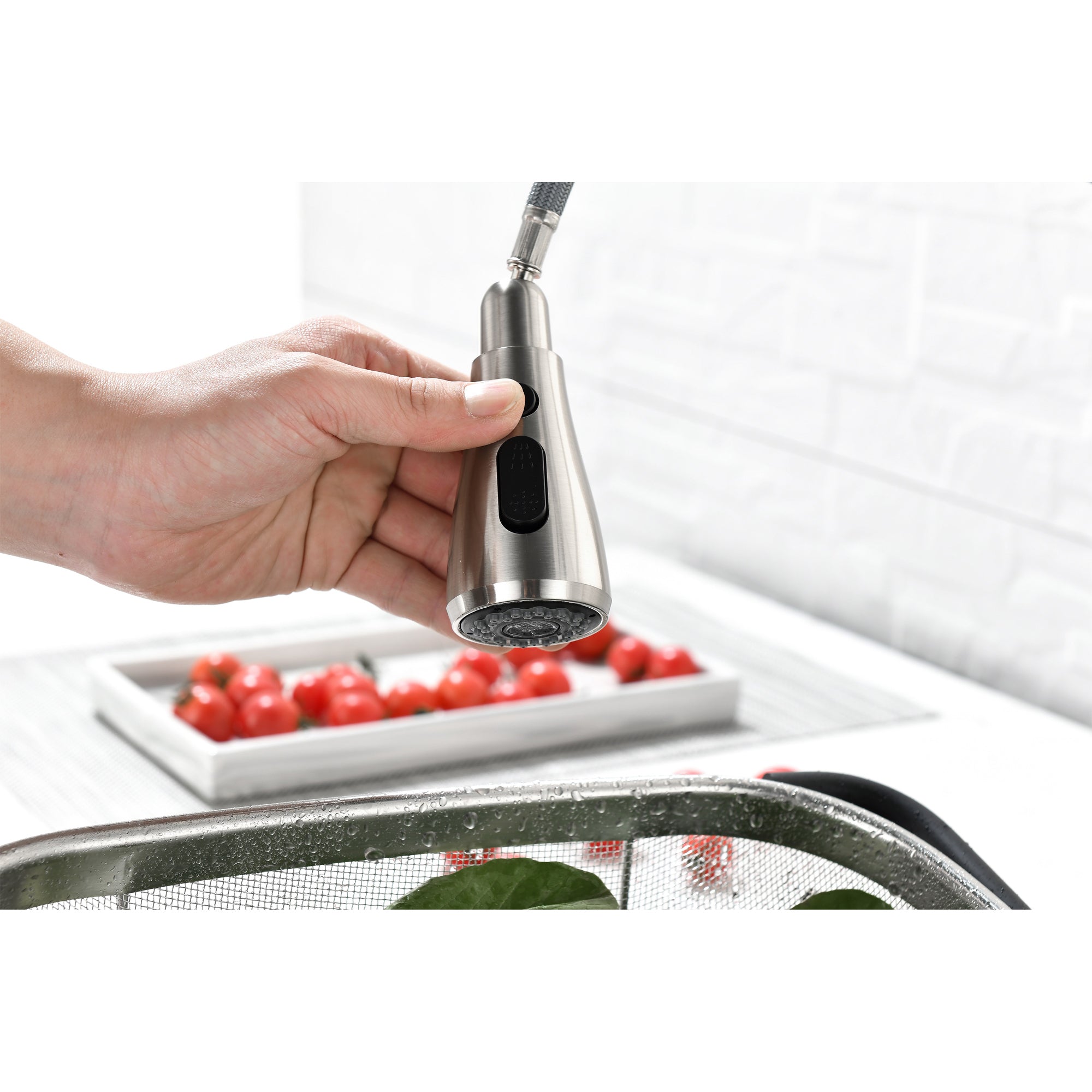HAOYYE Single Handle Kitchen Sink Faucet with Pull Out Sprayer Sturdy Space-Saving Heavy Duty Modern Design Adults Dorm Room Easy Assembly Bedroom Furniture