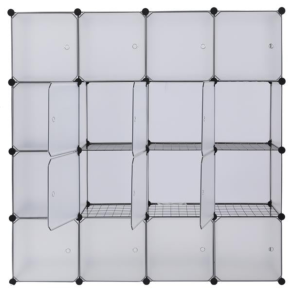 HAOYYE 16-Cube Storage Shelf, Cube Shelving Bookcase, Bookshelf Organizing Closet, Toy Organizer Cabinet, White Color, Soft Cozy Warm Flannel Fleece Home Decor, Luxury Comfortable Unique Design, Premium Quality Storage Solution