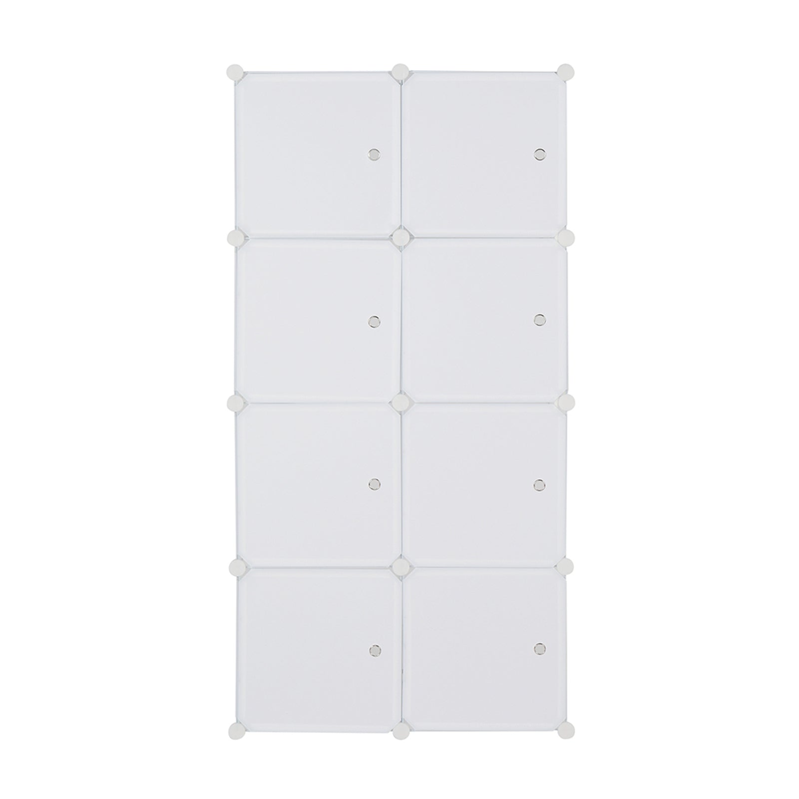 HAOYYE 8 Cube Organizer, Stackable Plastic Cube Storage Shelves, Multifunctional Modular Closet Cabinet with Hanging Rod, White, Durable Space-Saving Storage Solution, Modern Design, Versatile for Home Organization
