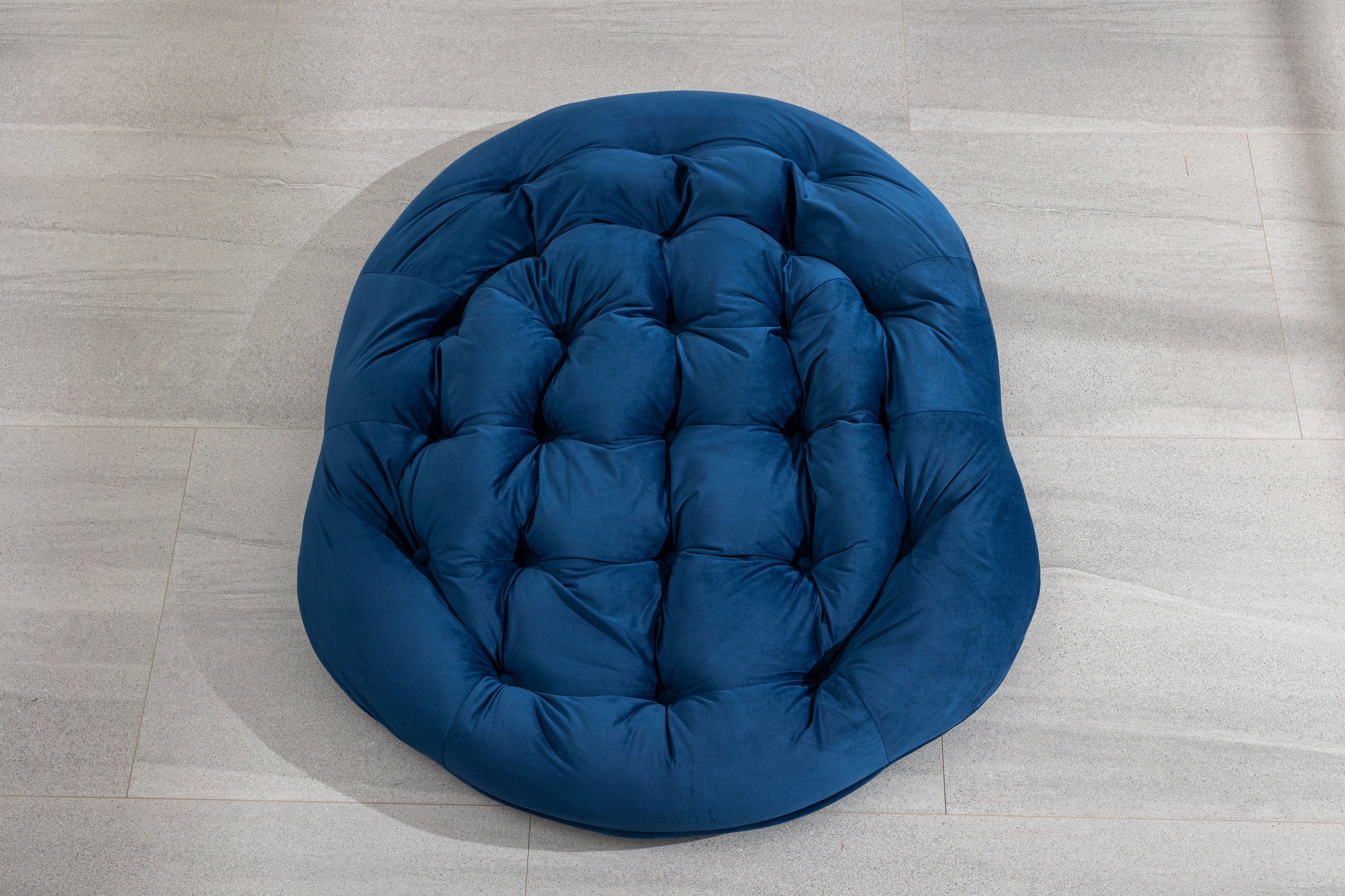 HAOYYE Outdoor Rattan Rocking Chair,Padded Cushion Rocker Recliner Chair Outdoor for Front Porch, Living Room, Patio, Garden, Navy Blue Sturdy Space-Saving Heavy Duty Modern Design Adults Dorm Room