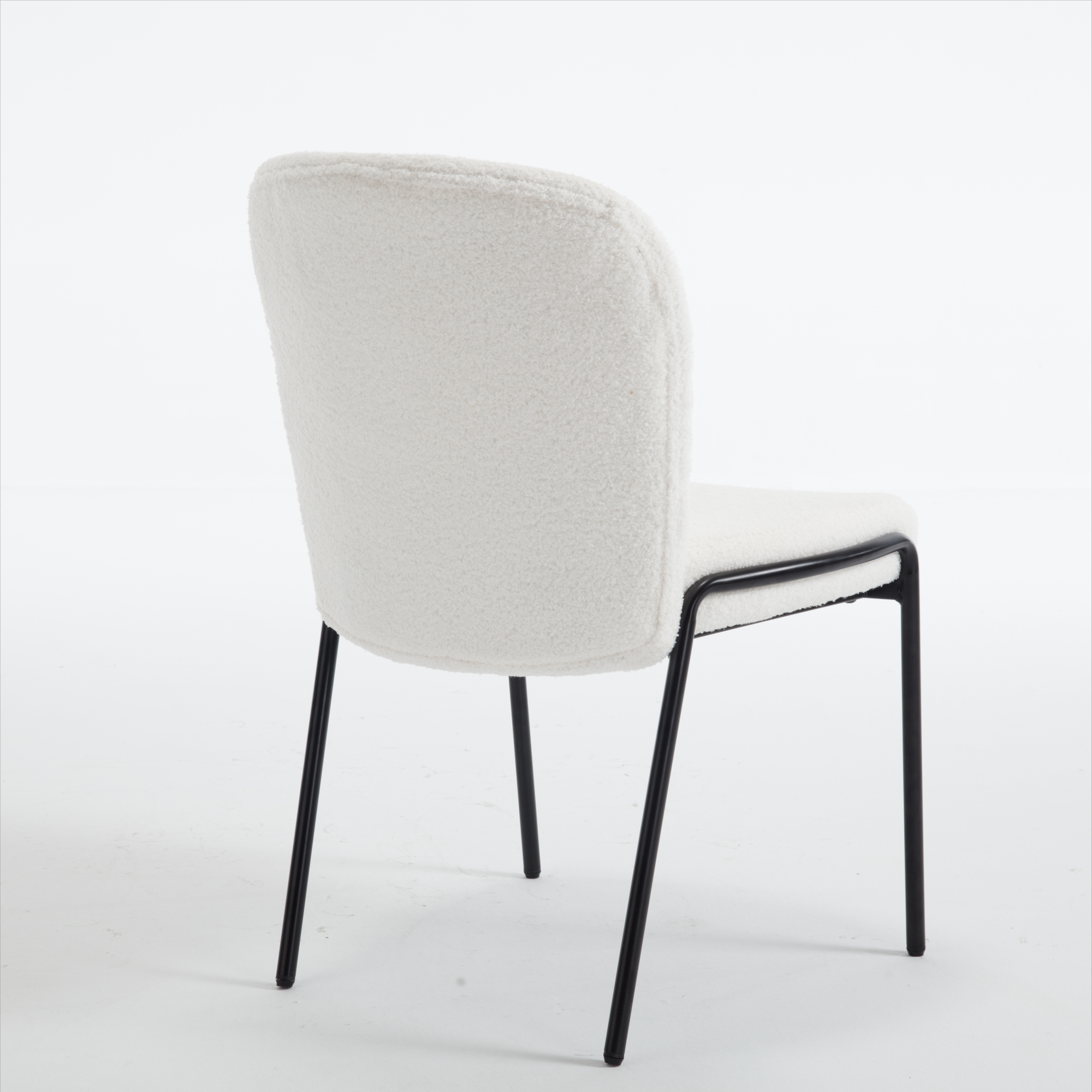HAOYYE Heng Ming Iron Foot Dining Chair Set With No Armrest And High Back Design, Sturdy Heavy Duty Space-Saving Chairs For Dining Room, Living Room, Balcony, Dorm Room And Adult Home Use, Featuring Modern Industrial Style And Easy Assembly