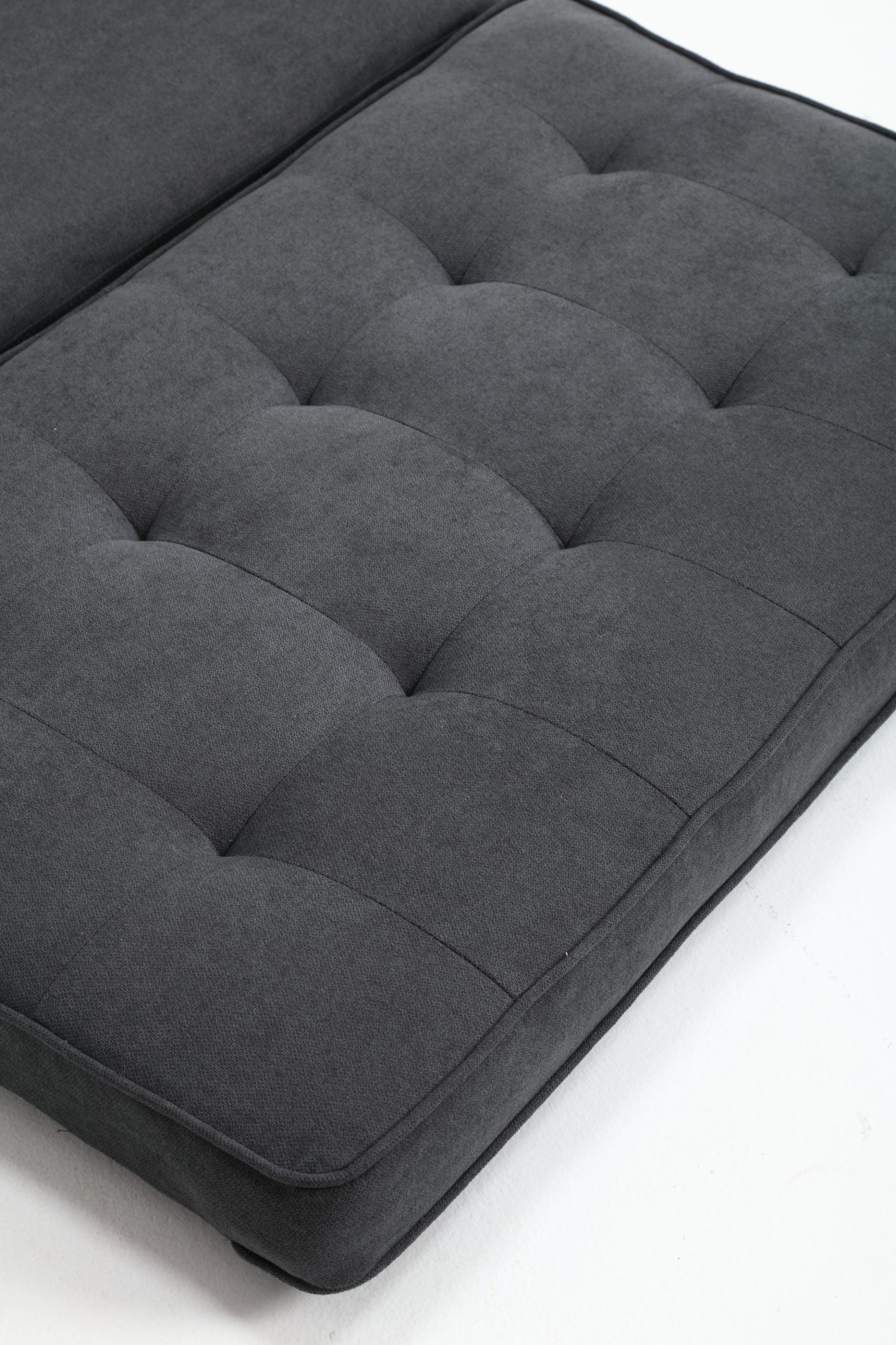 HAOYYE 3-Fold Convertible Futon Couch, Pull Out Sofa Bed, Space-Saving Loveseat Sleeper, Velvet Linen Fabric Upholstery, Heavy Duty Durable Sofa for Living Room, Modern Compact Design, Dark Gray, Light Gray, Beige