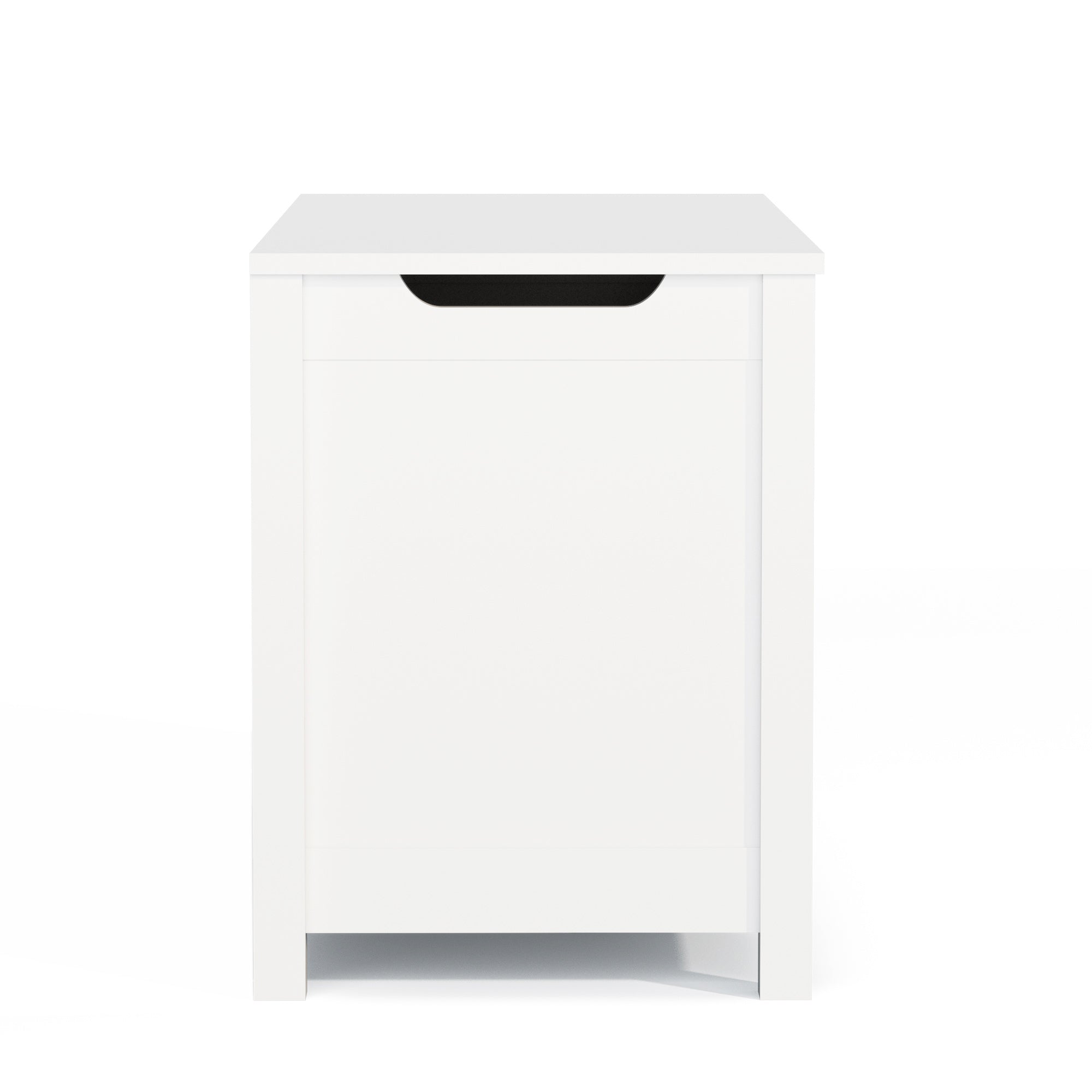 HAOYYE Wooden Toy Box Storage with Safety Hinged Lid, White, Sturdy Space-Saving Design, Easy Assembly, Durable and Stylish Home Furniture