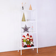 HAOYYE Ivory White 4-Tier Bookshelf, Sturdy And Durable Design, Multifunctional Storage Solution, Modern Home Organizer For Living Room And Bedroom, Practical Stylish Space-Saving Shelf For Books, Décor, And Accessories