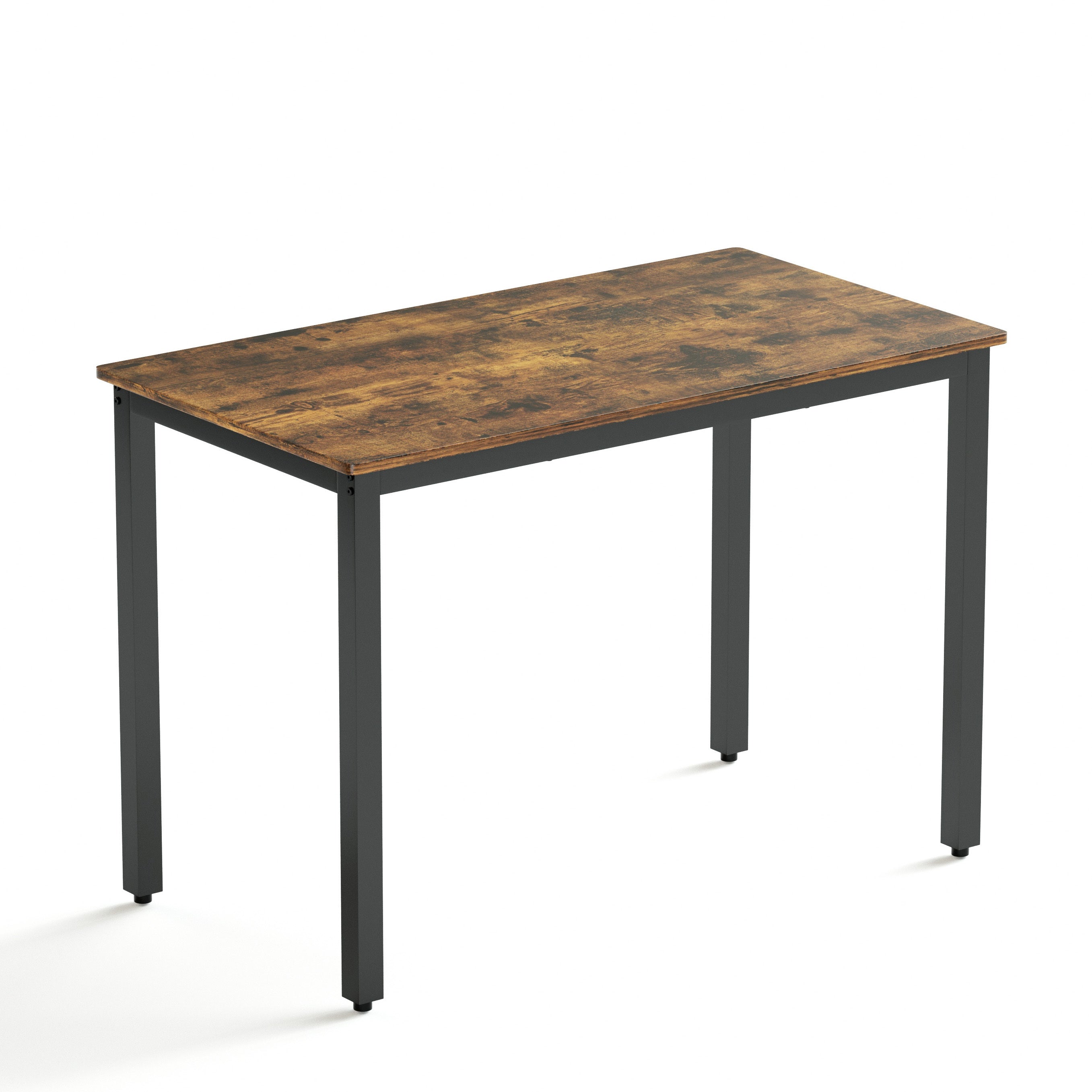 HAOYYE Dining Table Set with 2 Benches, Industrial Bar Table with Chairs for Kitchen, Breakfast Nook, Living Room, Party Room, Rustic Brown & Black, Sturdy Space-Saving Design for Small Spaces, Modern Home Furniture