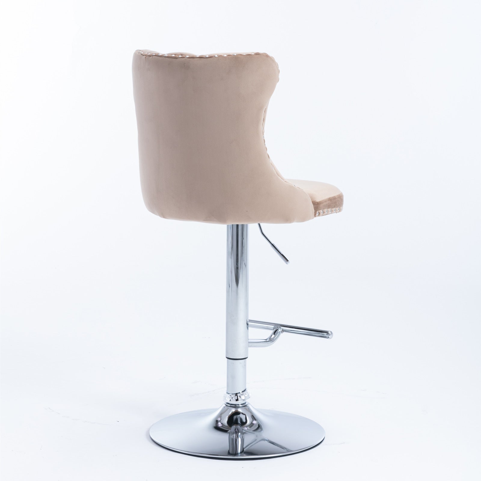 HAOYYE Swivel Velvet Barstools Adjusatble Seat Height from 25-33 Inch