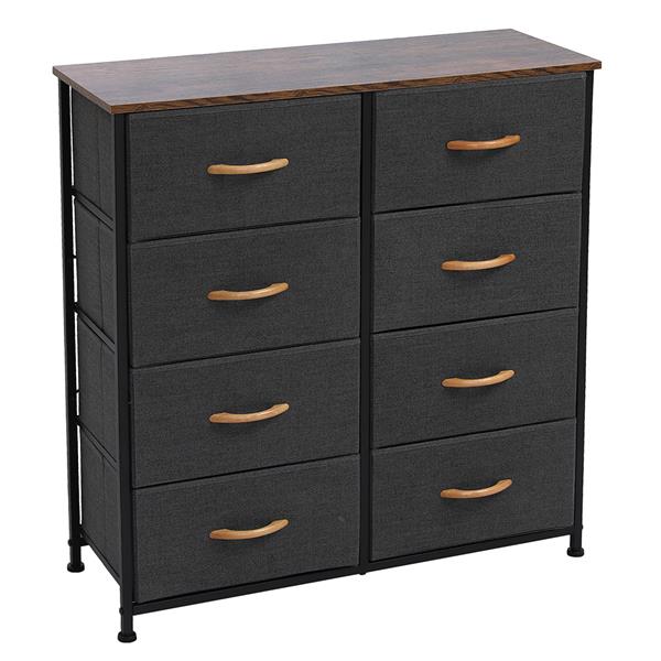 HAOYYE 4-Tier Wide Drawer Dresser with 8 Fabric Drawers, Sturdy Metal Frame & Wooden Tabletop, Modern Storage Cabinet for Closets, Dorm Rooms, Hallways, or Bedrooms – Durable, Space-Saving, Practical Organization Solution for Everyday Use