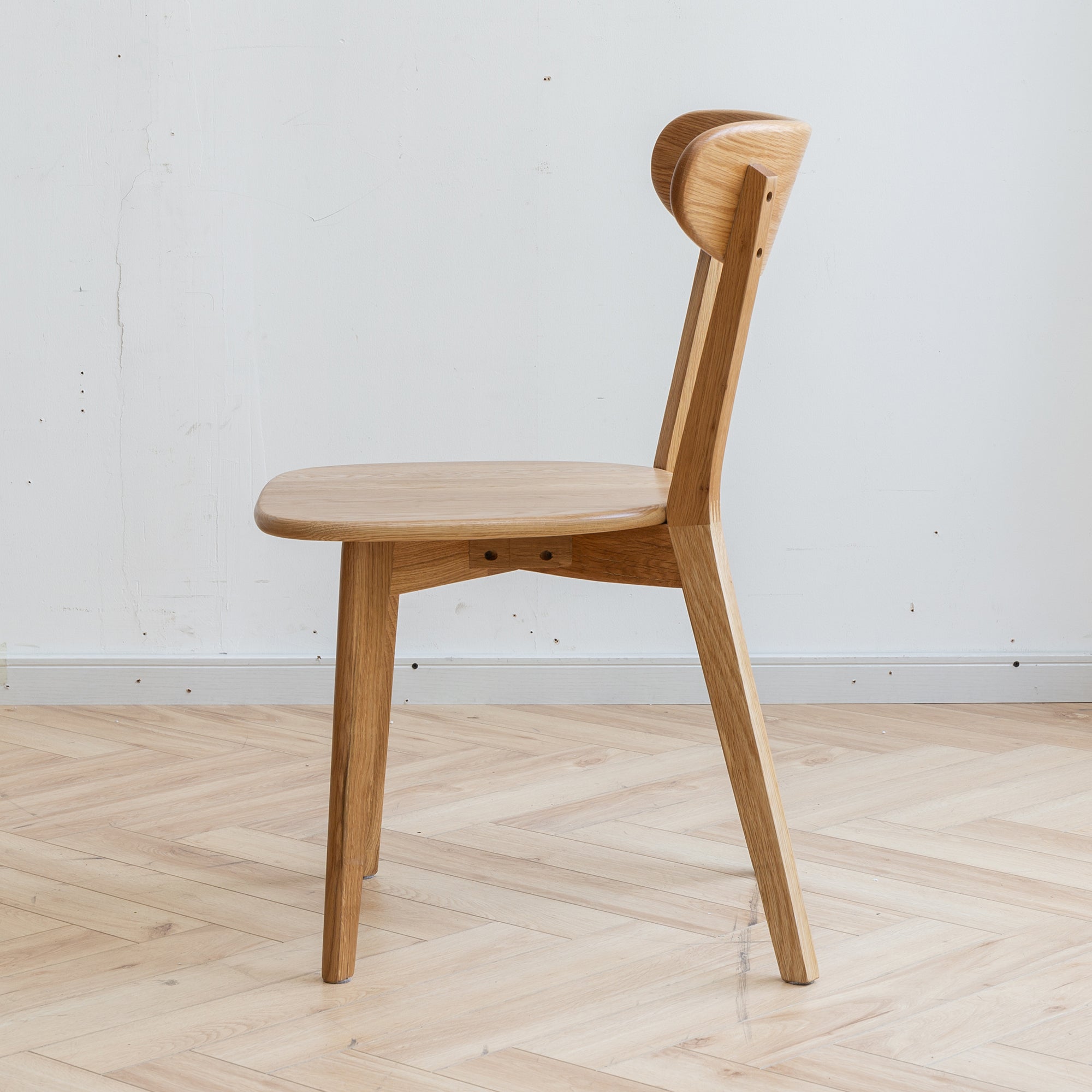 HAOYYE Dining chair wooden FAS grade oak natural wood made in North America 100% dirt-free wood chair solid chair table chair wooden living room chair simple and natural Sturdy Space-Saving