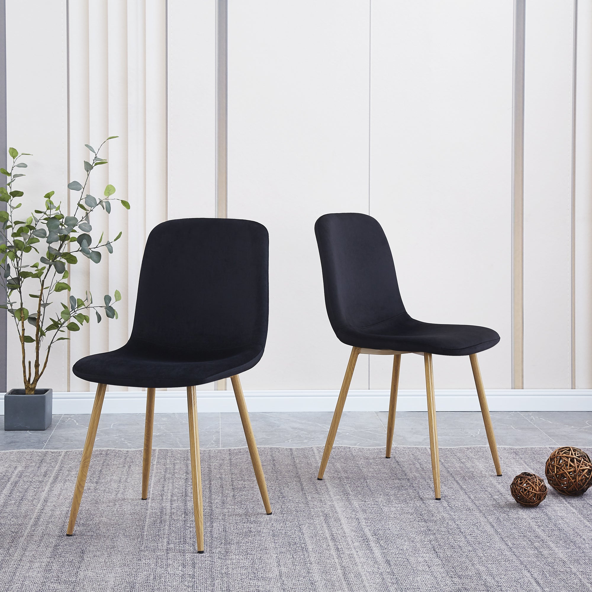 HAOYYE Modern Dining Chair Set of 4, Versatile and Stylish Design for Restaurants, Cafes, Offices, and Living Rooms, Durable and Space-Saving, Easy to Assemble