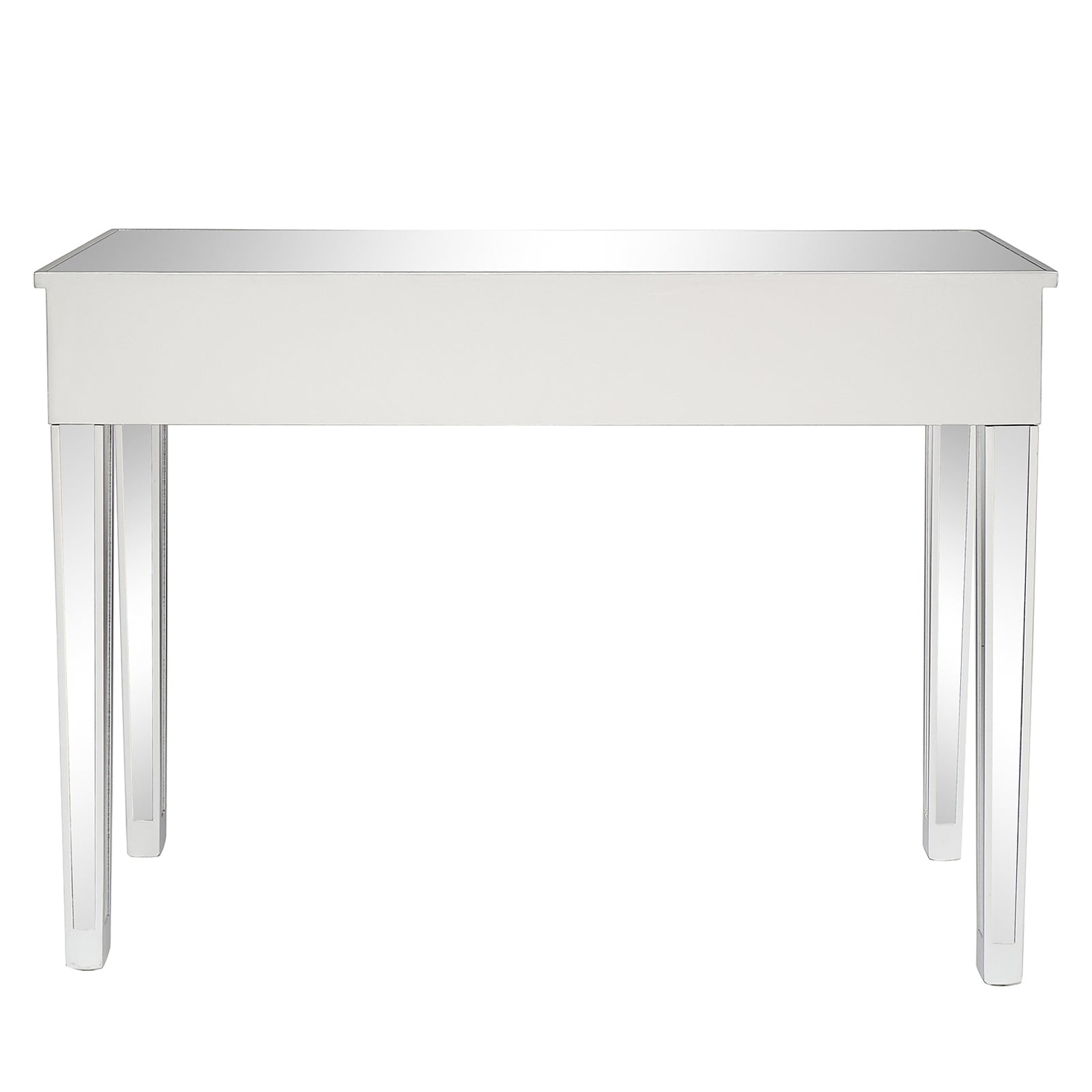 HAOYYE Modern Silver Computer Desk with MDF Mirror Surface and Broken Glass Design, Featuring Three Spacious Drawers for Efficient Storage, Stylish Home Office Workstation, Durable and Easy-to-Clean Surface