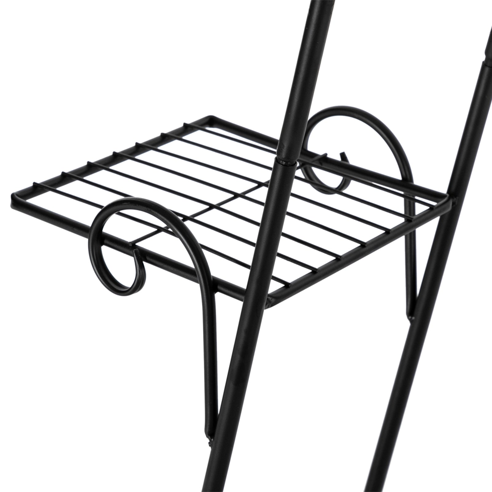 HAOYYE Black Metal 4-Layer High Arch Plant Stand with 6 Vertical Stripes, Sturdy Multi-Tier Potted Plant Frame for Indoor Outdoor Garden Balcony