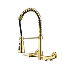 HAOYYE 3 Functions Wall Mounted Bridge Kitchen Faucet Sturdy Space-Saving Heavy Duty Modern Design Adults Dorm Room Easy Assembly Bedroom Furniture
