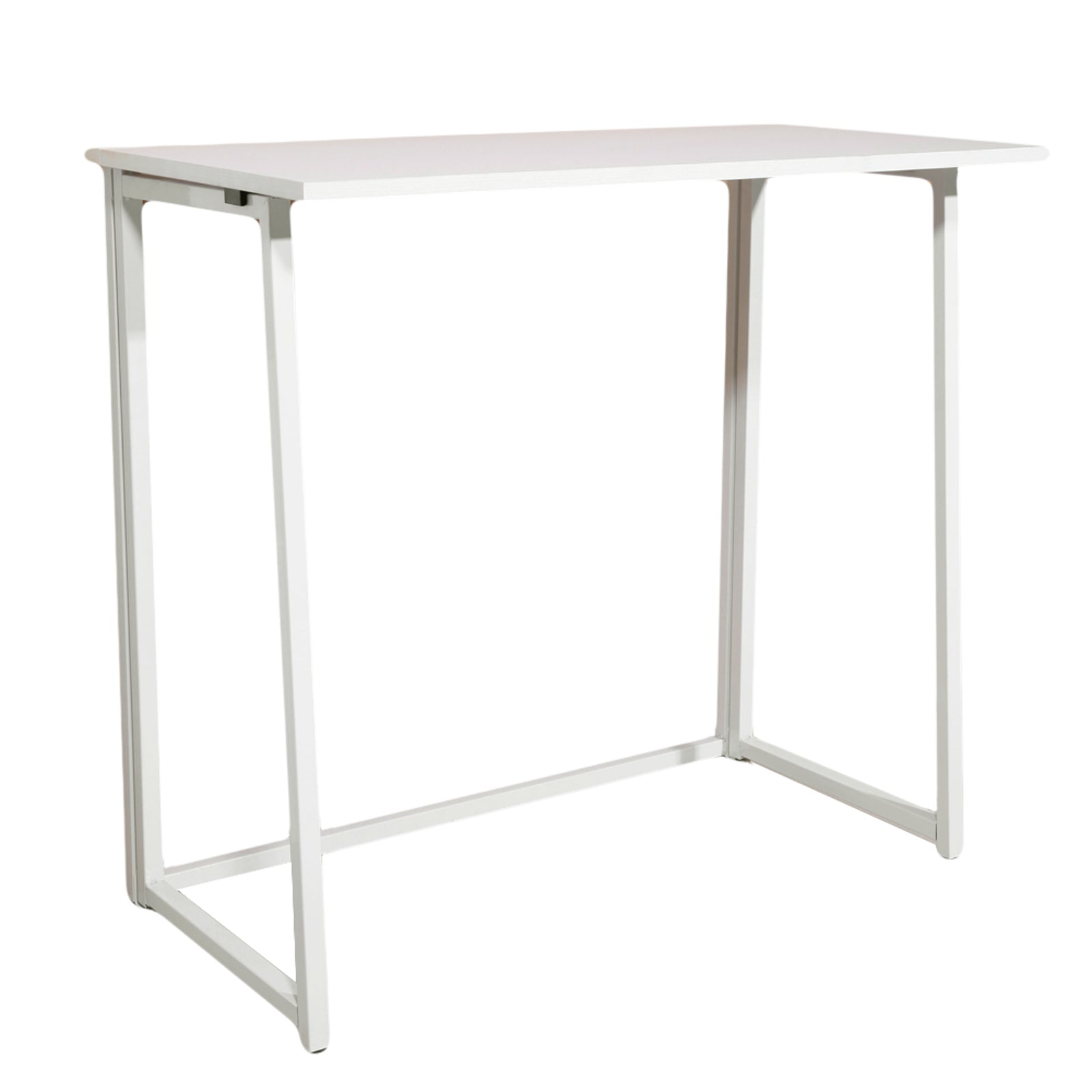 HAOYYE White Collapsible Computer Desk, Sturdy And Durable Design, Multifunctional Modern Home Office Desk, Space-Saving Storage Solution, Stylish And Practical Foldable Desk For Living Room, Bedroom, Or Study, Perfect For Work And Organization