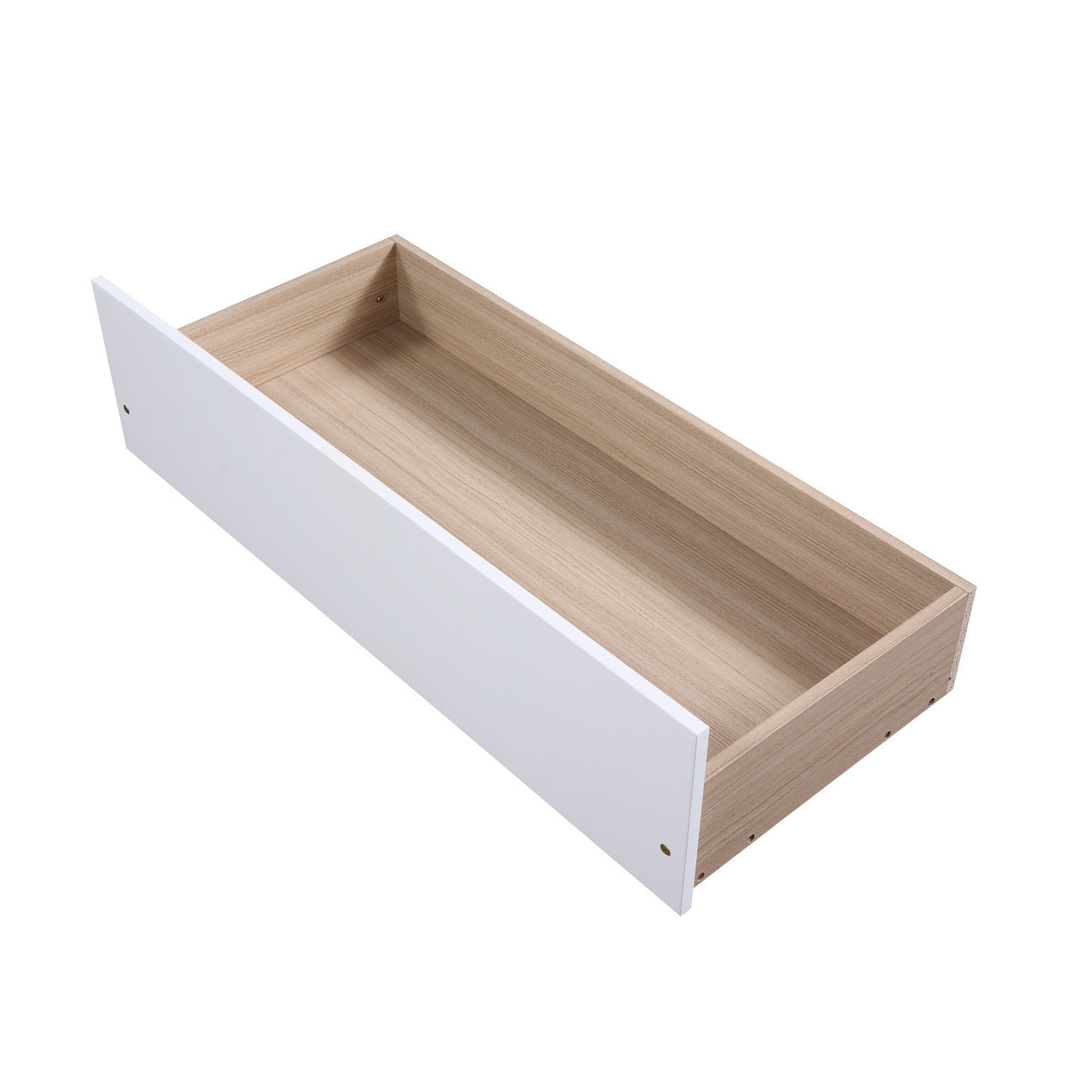 HAOYYE Solid Wood Twin Bed Frame With 2 Storage Drawers, No Box Spring Needed, Space-Saving Heavy Duty Design For Bedroom Or Dorm Room, Sturdy And Easy To Assemble