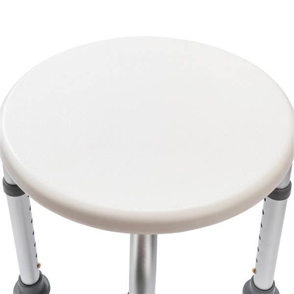 HAOYYE White Medical Bathroom Safety Shower Tub Bench with Adjustable Height Lightweight Rust-Resistant Aluminium Alloy Bath Chair Non-Slip Seat for Home Spa Support Easy Assembly Comfortable and Durable