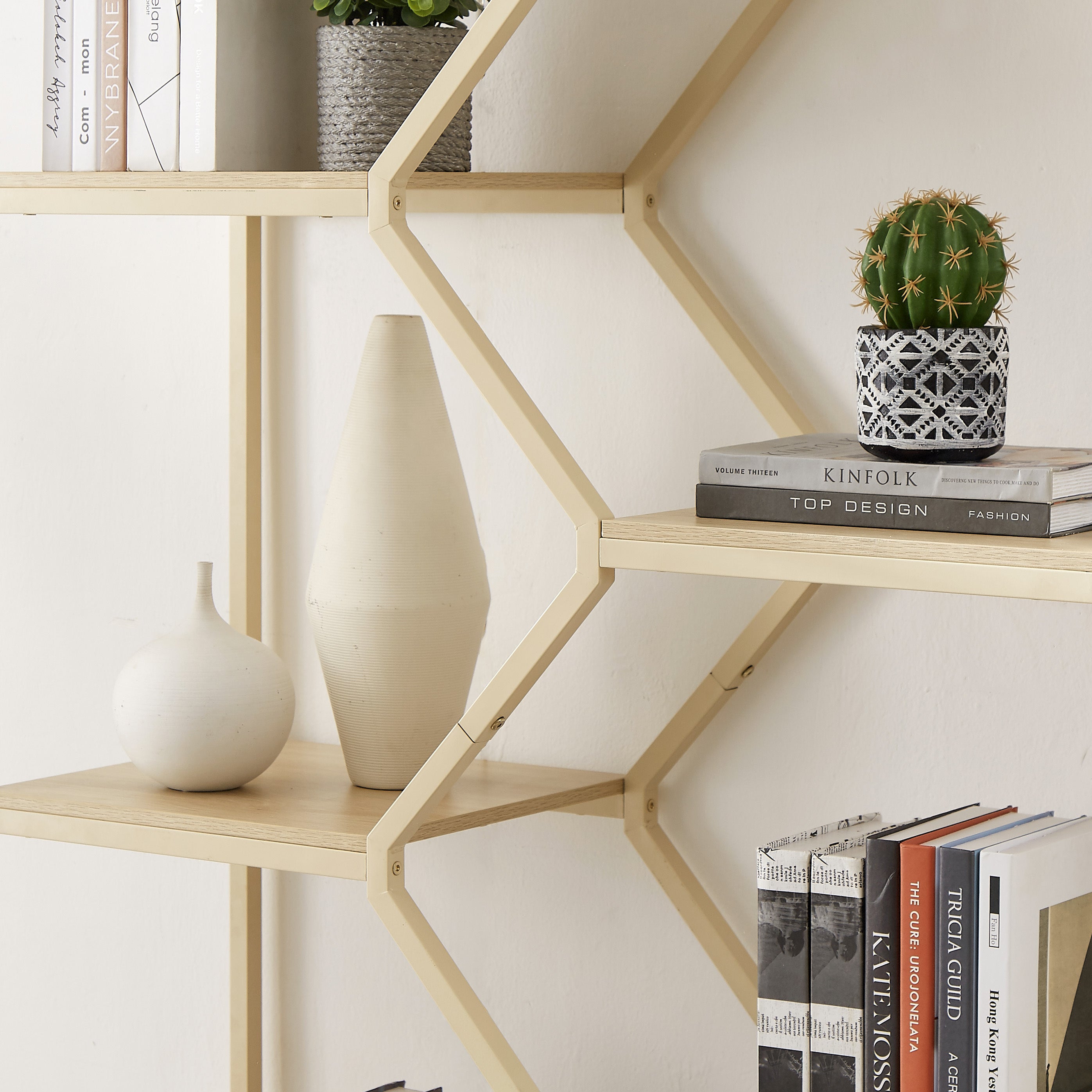 HAOYYE Rattan bookshelf 7 tiers Bookcases Storage Rack with cabinet for Living Room Home Office, Natural, 39.4'' W x 13.8'' D x 75.6'' H. Sturdy Space-Saving Heavy Duty Modern Design Adults Dorm Room