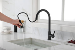 HAOYYE Kitchen Faucet with Pull Out Spraye Sturdy Space-Saving Heavy Duty Modern Design Adults Dorm Room Easy Assembly Bedroom Furniture