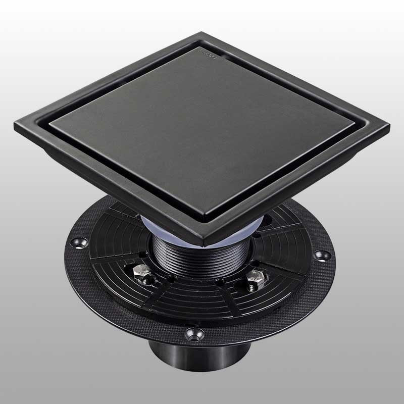 HAOYYE 6 Inch Square Shower Floor Drain Sturdy Space-Saving Heavy Duty Modern Design Adults Dorm Room Easy Assembly Bedroom Furniture