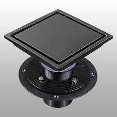 HAOYYE 6 Inch Square Shower Floor Drain Sturdy Space-Saving Heavy Duty Modern Design Adults Dorm Room Easy Assembly Bedroom Furniture