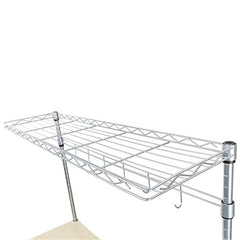 HAOYYE Four-Tier Baker’s Rack, Microwave Oven Stand, Powder-Coated Silver Steel, Includes MDF Cutting Board & 6 Wave Rods, Sturdy Durable Organizer, Modern Storage Solution, Stylish Kitchen Shelving For Countertop Decluttering & Efficient Meal Prep
