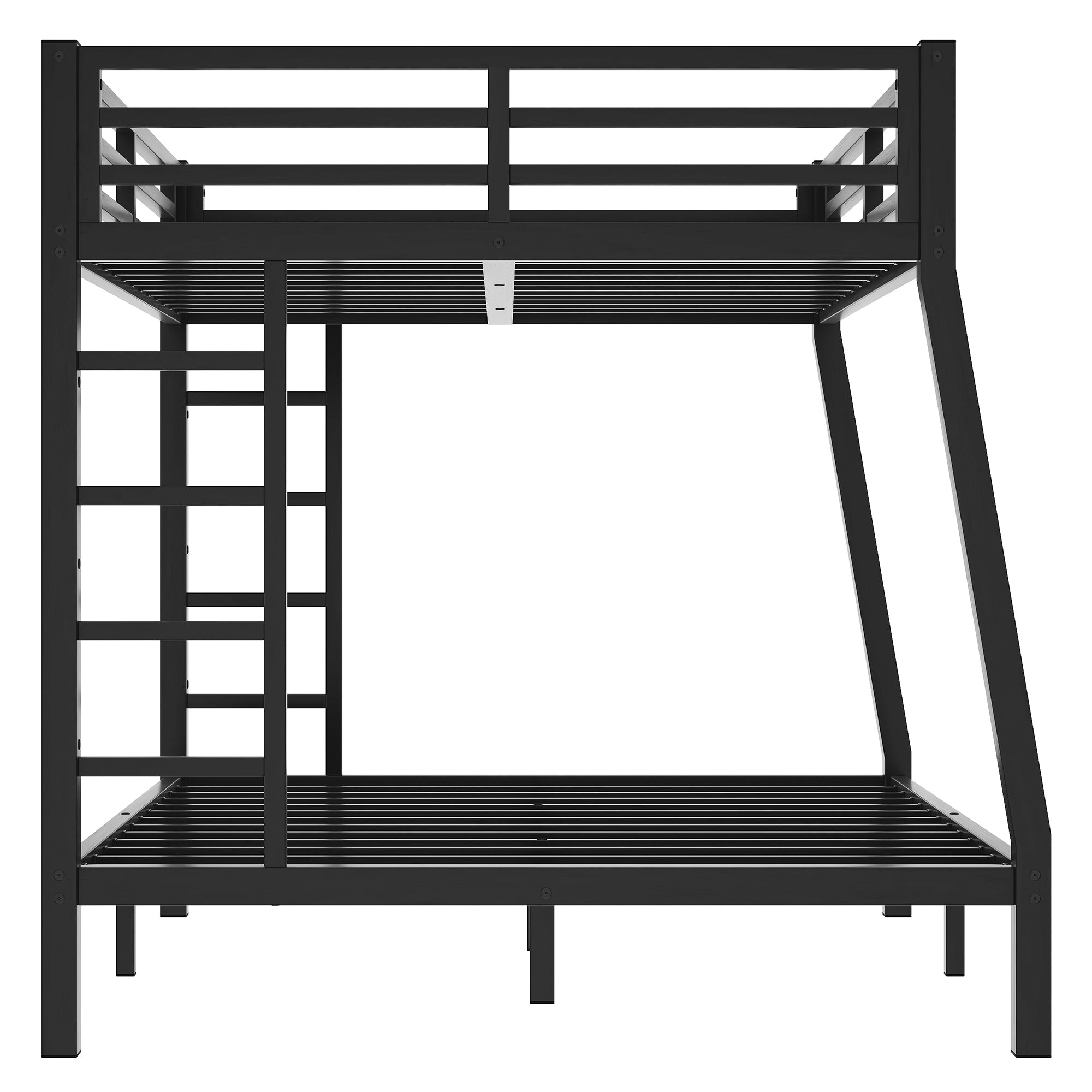 HAOYYE Metal Full XL over Queen Bunk Bed for Teens and Adults,Space-Saving/Noise Reduced/No Box Spring Needed, Old SKU W1307S00020 Sturdy Heavy Duty Modern Design Dorm Room Easy Assembly