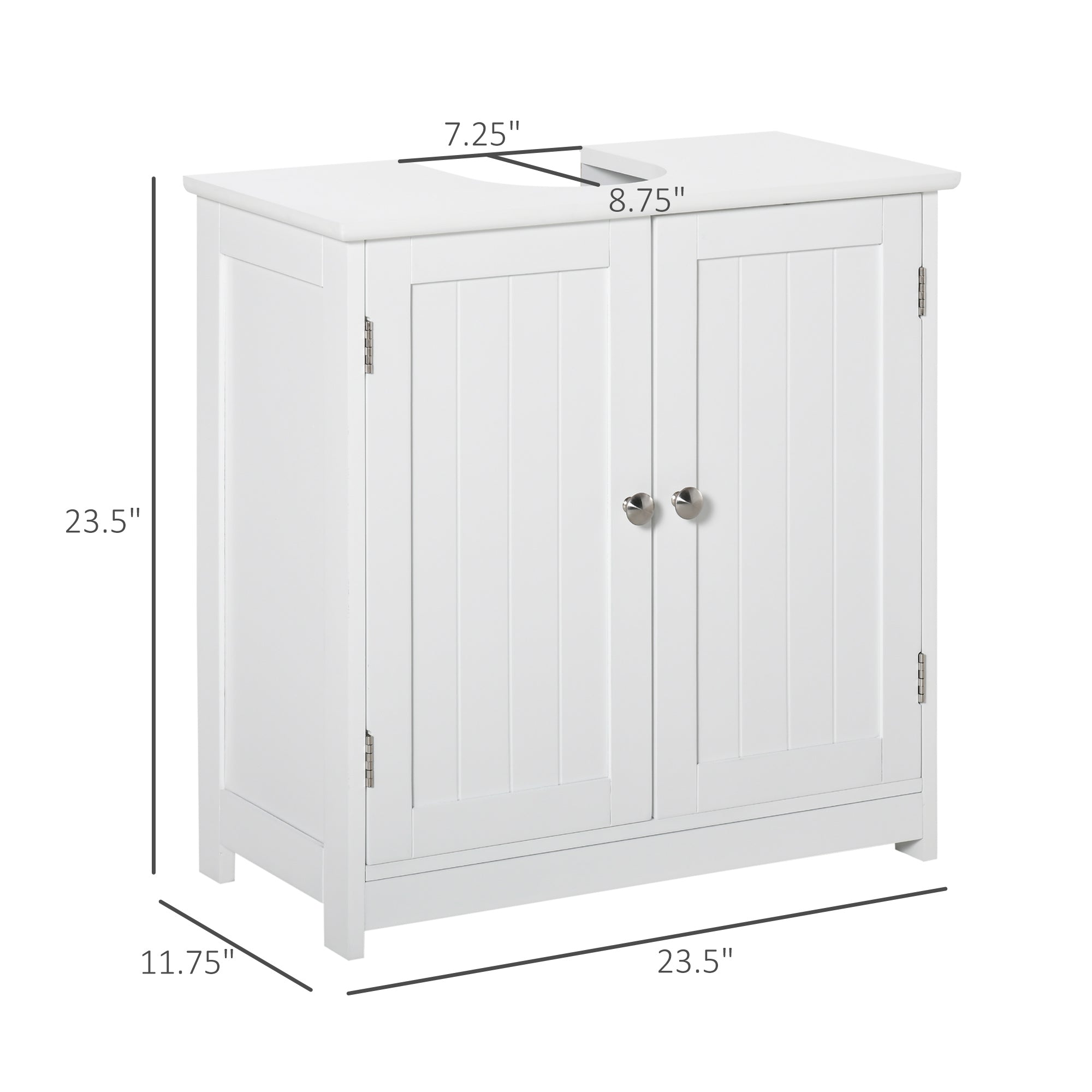 HAOYYE Bathroom Storage Cabinet with Adjustable Shelves and Drawer, Freestanding Floor Cabinet with Door, Slim Modern Organizer for Bathroom, Living Room, Entryway, White