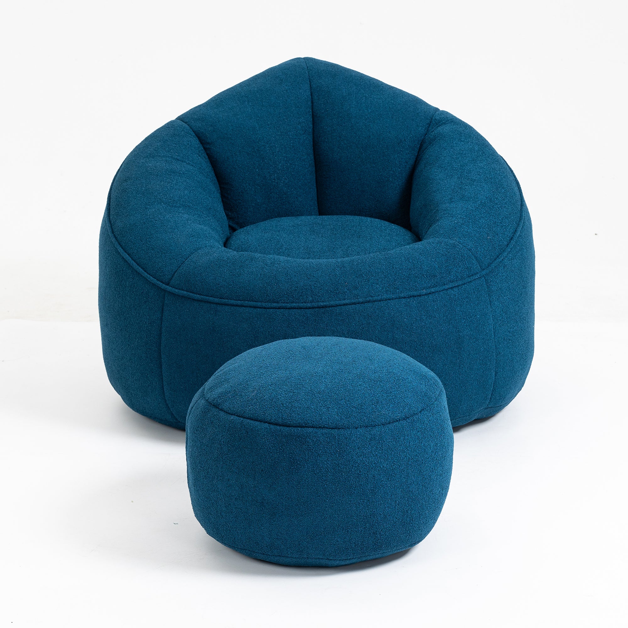 HAOYYE Bedding Bean Bag Sofa Chair High Pressure Foam Bean Bag Chair Adult Material with Padded Foam Padding Compressed Bean Bag With Footrest Sturdy Space-Saving Heavy Duty Modern Design Adults