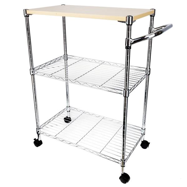 HAOYYE 3-Tier Rolling Kitchen Utility Cart with Steel Frame, Island Storage and Service Trolley, Versatile for Dining Room, Pantry, and Home Organization, Durable, Stylish, and Functional Design