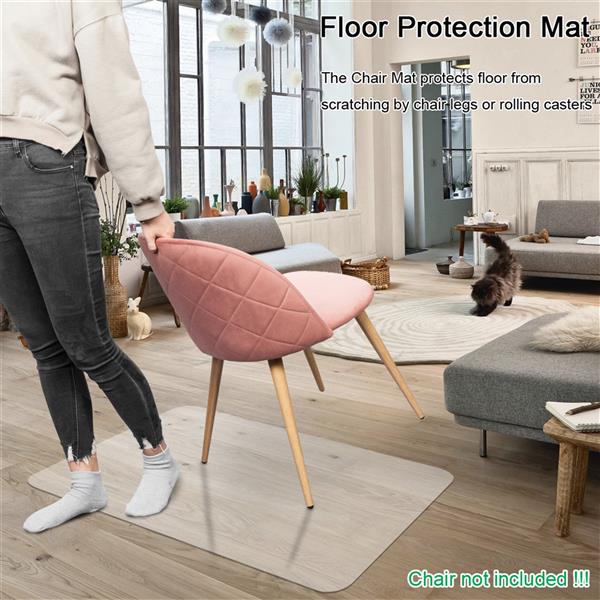 HAOYYE PVC Chair Mat, Rectangular Floor Protector, Durable Space-Saving Solution for Office and Home, Premium Quality, Non-Slip Design for Hardwood, Carpet, and Tile Floors, Stylish and Functional Protection.