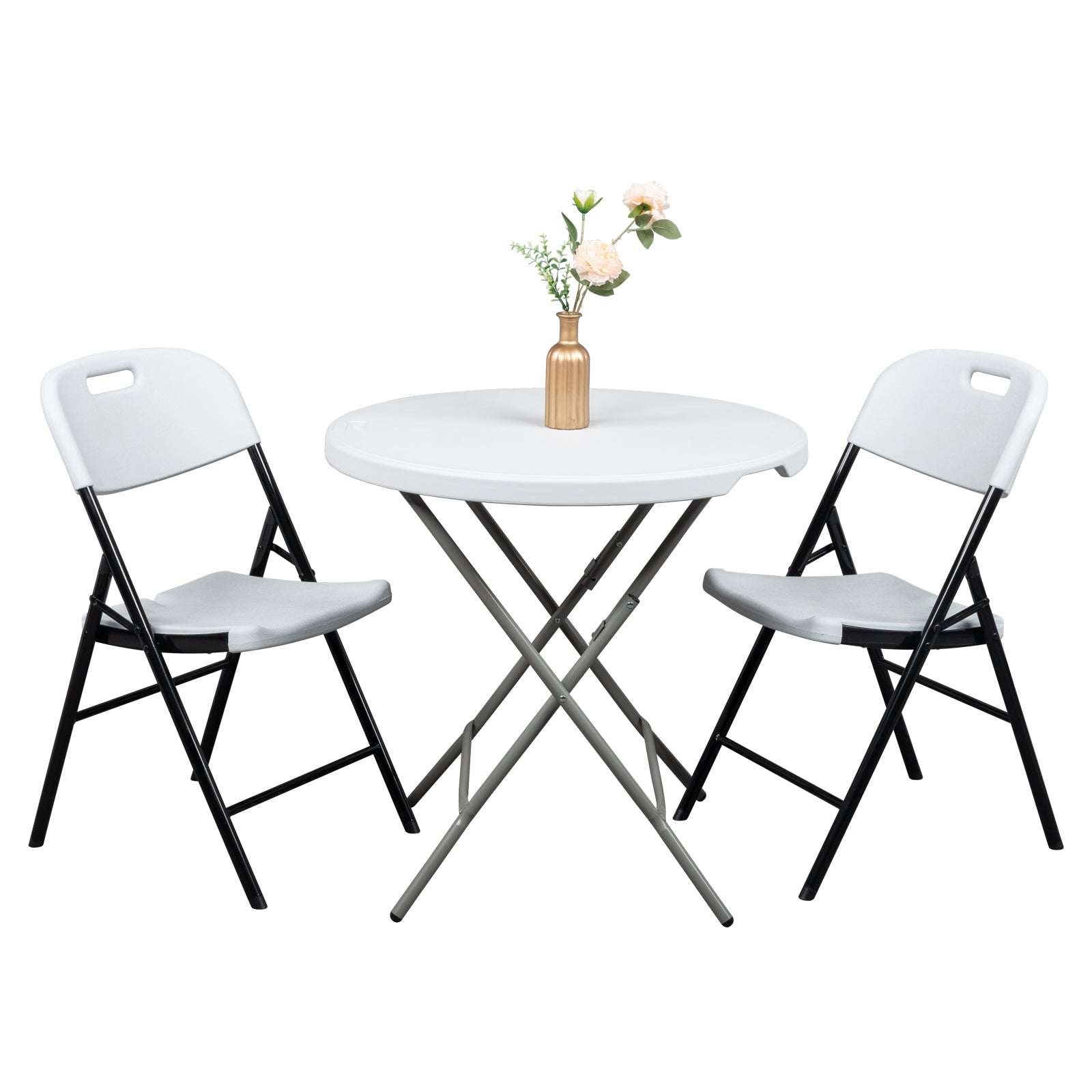 HAOYYE 4pcs Garden Plastic Folding Chairs, Lightweight and Durable Outdoor Folding Chairs, Perfect for Patio, Garden, Events, and Outdoor Gatherings, Easy to Store and Transport, Ideal for Extra Seating