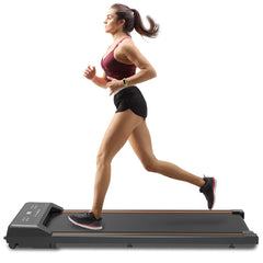 Haoyye Walking Pad Under Desk Treadmill with LED Display and Remote Control, Quiet Portable Treadmill for Home Office Use, Slim Foldable Electric Walking Machine for Indoor Cardio Fitness and Daily Exercise