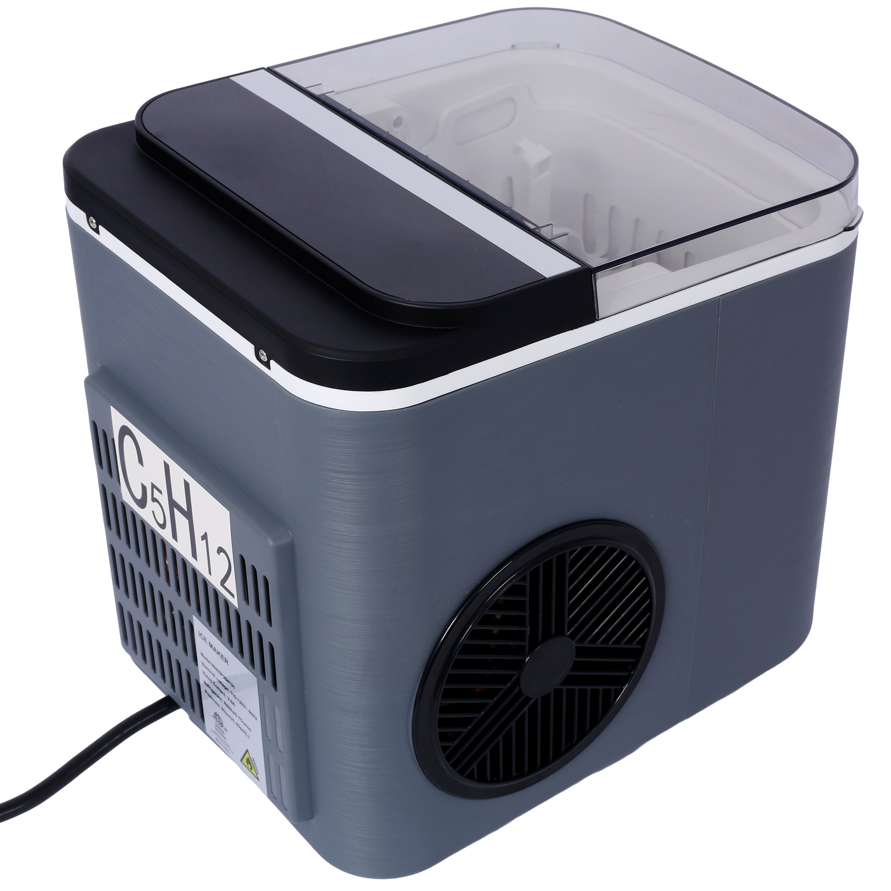 HAOYYE Ice Maker Countertop, Portable Ice Machine, Self-Cleaning Ice Makers with Basket and Scoop, 9 Cubes in 6 Mins, 26 lbs per Day, Ideal for Home, Kitchen,ETL and FDA certificate. Sturdy Space-Saving