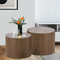 HAOYYE MDF Side Table with Ash, Oak, or Walnut Veneer, Versatile Coffee Table, End Table, or Ottoman, Sturdy and Durable Heavy Duty Design, Modern Stylish Home Furniture, Easy Assembly, Space-Saving for Living Room or Bedroom