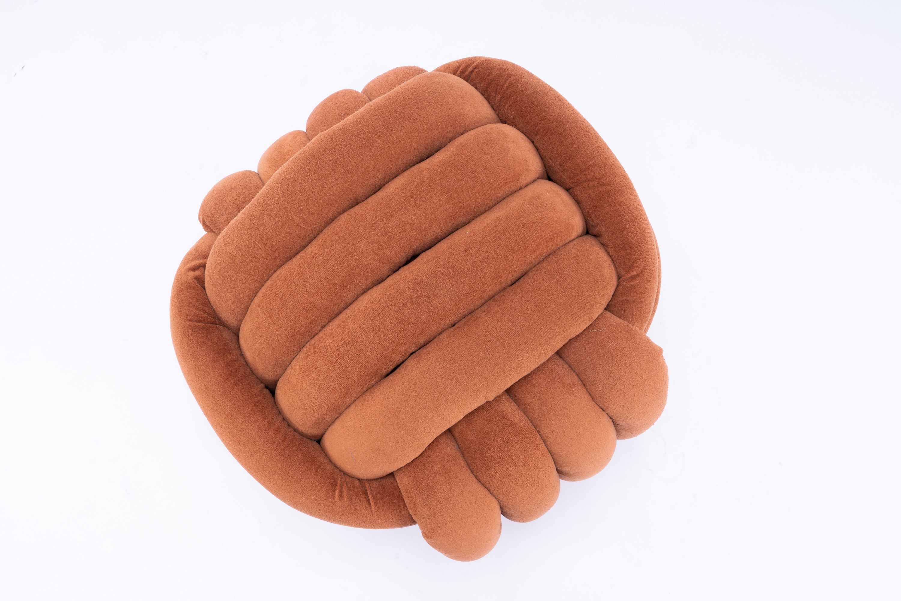 Haoyye Modern Chenille Fabric Knot Design Ottoman Makeup Stool Footstool, Comfortable and Stylish Seat, Perfect for Living Room and Bedroom, Space-Saving Heavy Duty Construction, Durable Furniture for Adults Dorm Room