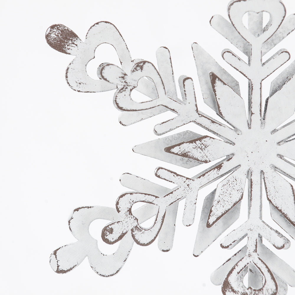 HAOYYE 6.3x1.8x6.7" Iron Snowflake Hanger, Decorative Hanging Ball Christmas Tree Ornaments for Holiday Party Decorations, Set of 6 Sturdy Space-Saving Heavy Duty Modern Design Adults Dorm Room
