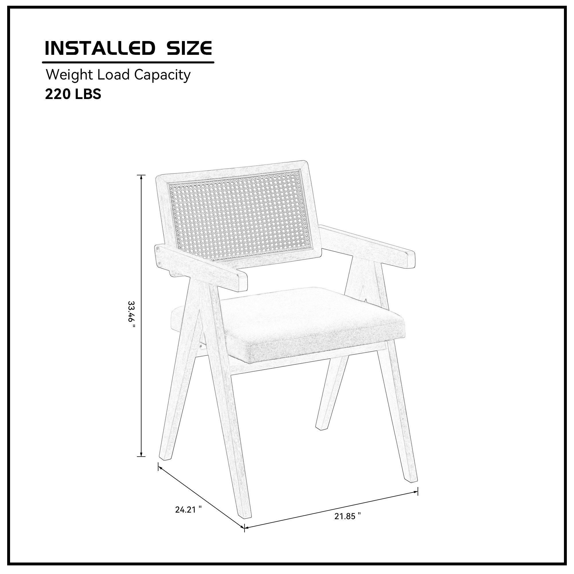 HAOYYE Wooden Frame Upholstered Dining Chairs Set of 2,Mid Century Kitchen Chairs for Living Room,Restaurant,Bohemian Style Chairs for Office,Coffee Shop.OAK Sturdy Space-Saving Heavy Duty Modern Design