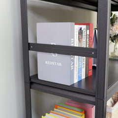 HAOYYE 5-Tier Heavy Duty Metal Shelving Unit, Adjustable Storage Shelves and Rack, Sturdy and Space-Saving Design, Perfect for Kitchen, Garage, Office, and Dorm Room, Modern and Durable Storage Solution