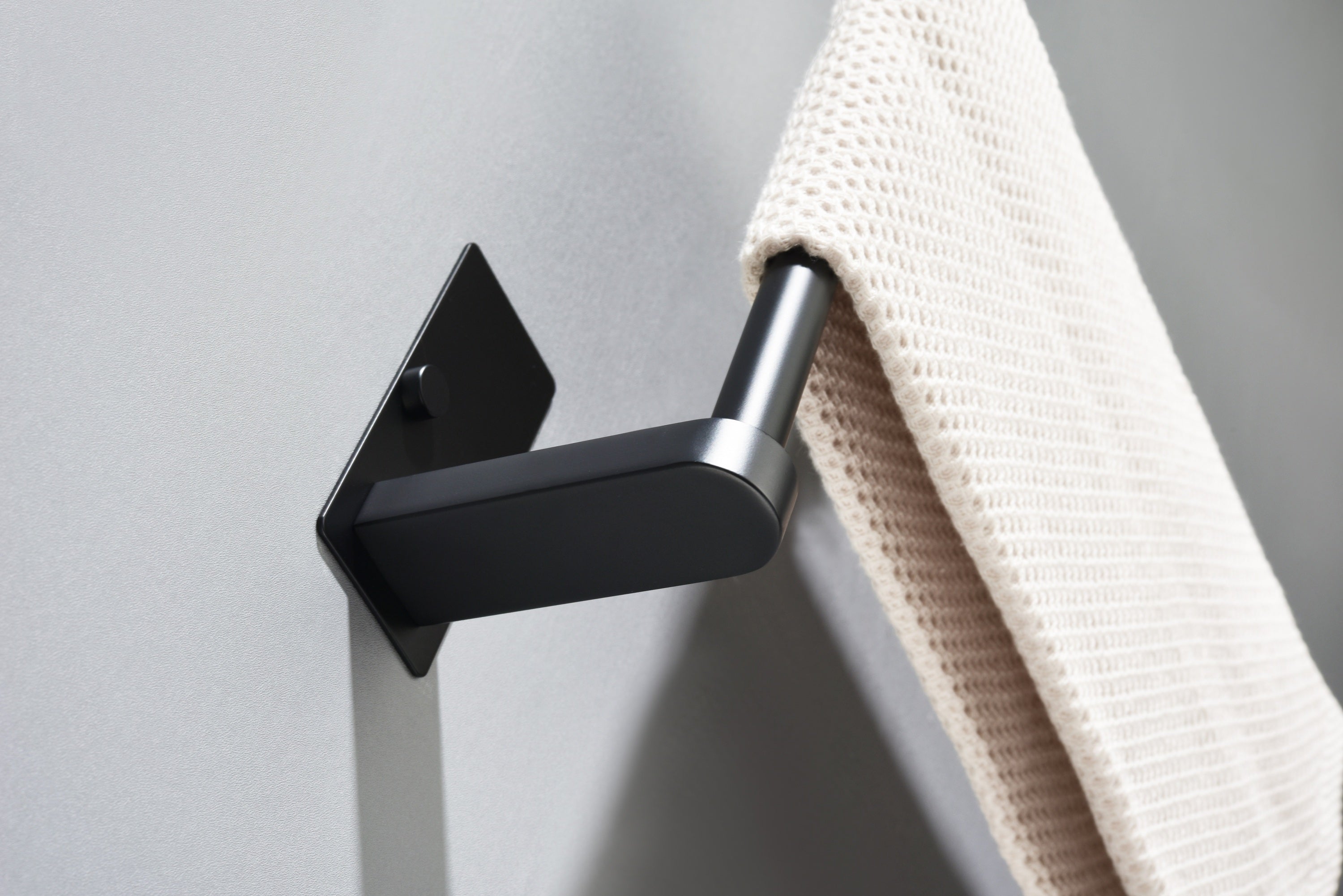 HAOYYE 2 Pack Paper Towel Holder Wall Mount, Black Paper Towel Holder Under Cabinet, Self Adhesive Paper Towel Holders, Kitchen Towel Holder for Kitchen Organization and Storage (12inch, 2 Pack) Sturdy