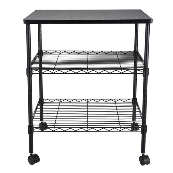 HAOYYE 3-Shelf Printer Cart, Soft Cozy Warm Flannel Fleece Home Decor, Luxury Comfortable Unique Design, Premium Quality Decorative Storage Organizer for Home Office or Workstation, Sturdy and Stylish Mobile Cart.