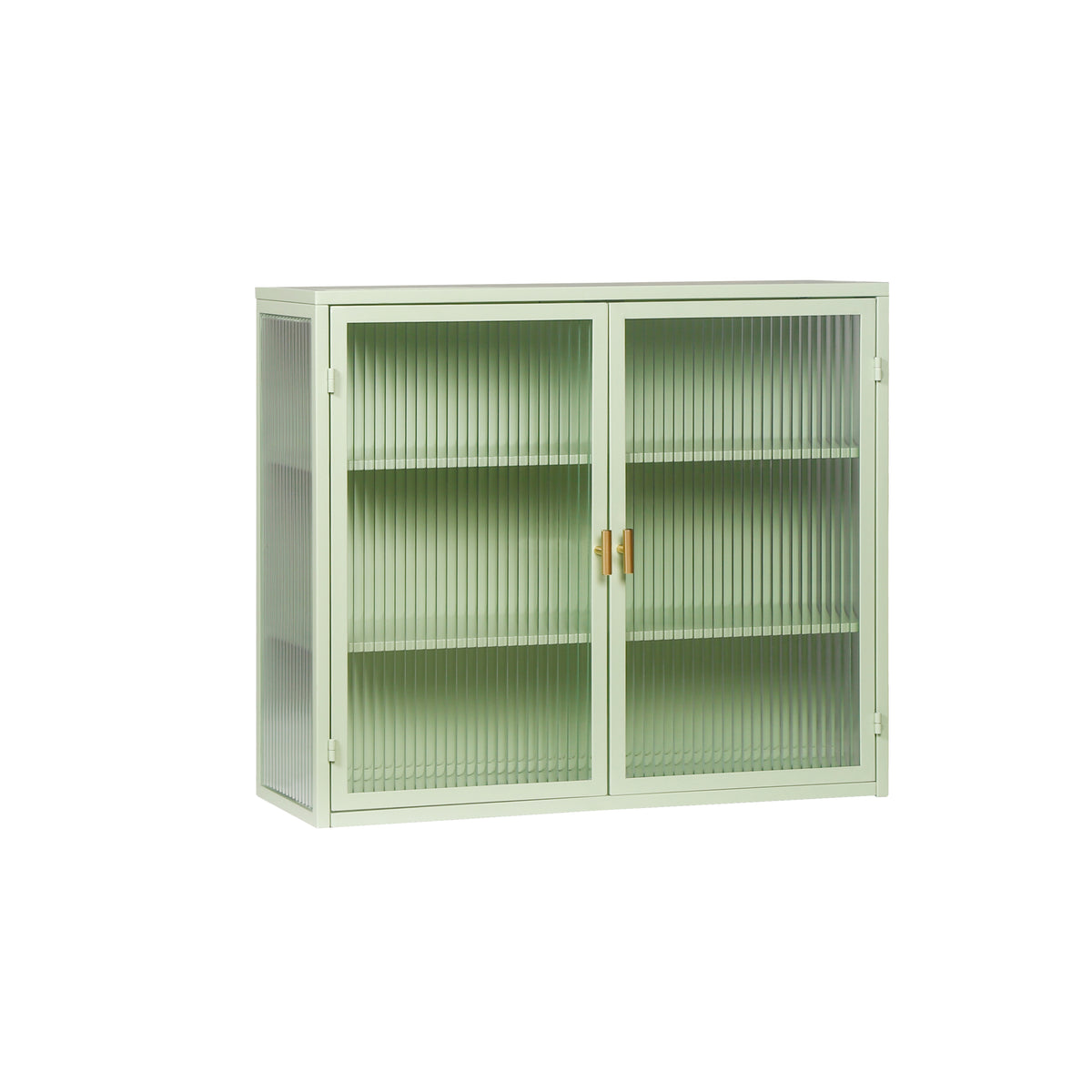 HAOYYE 27.56"Glass Doors Modern Two-door Wall Cabinet with Featuring Three-tier Storage for Entryway Living Room Bathroom Dining Room,Mint Green Sturdy Space-Saving Heavy Duty Modern Design Adults